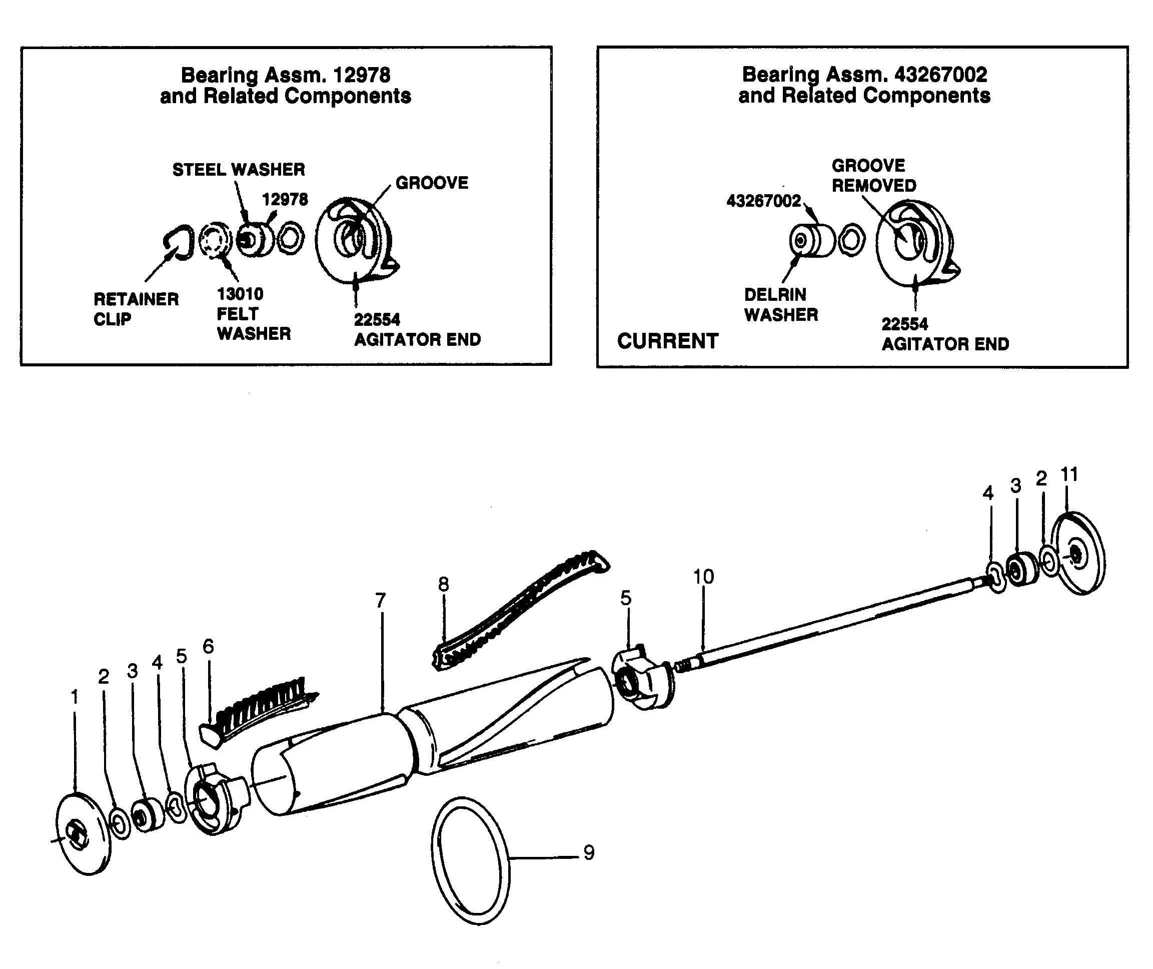 Hoover U1025--- agitator diagram