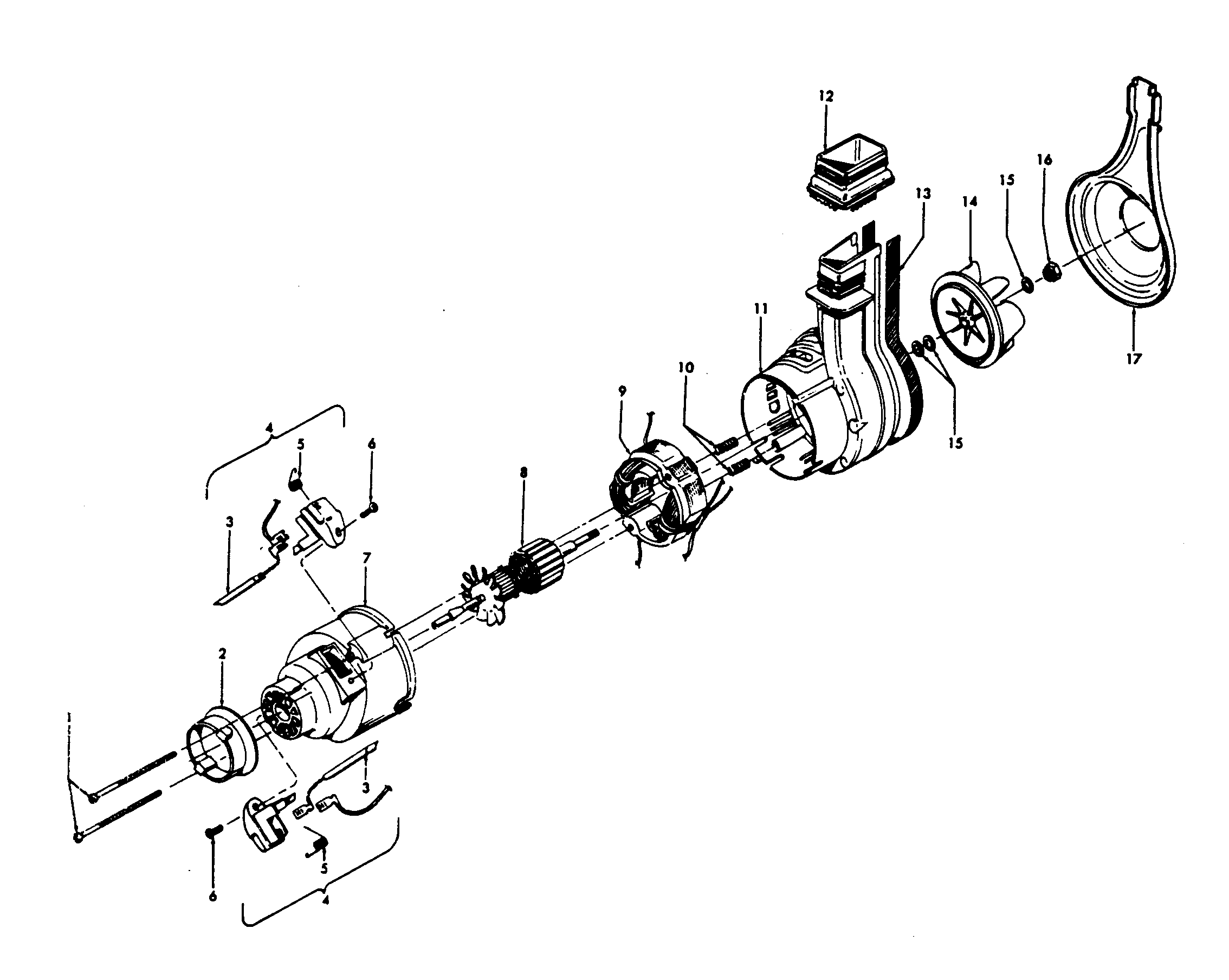 Hoover U3303030 motor assembly diagram