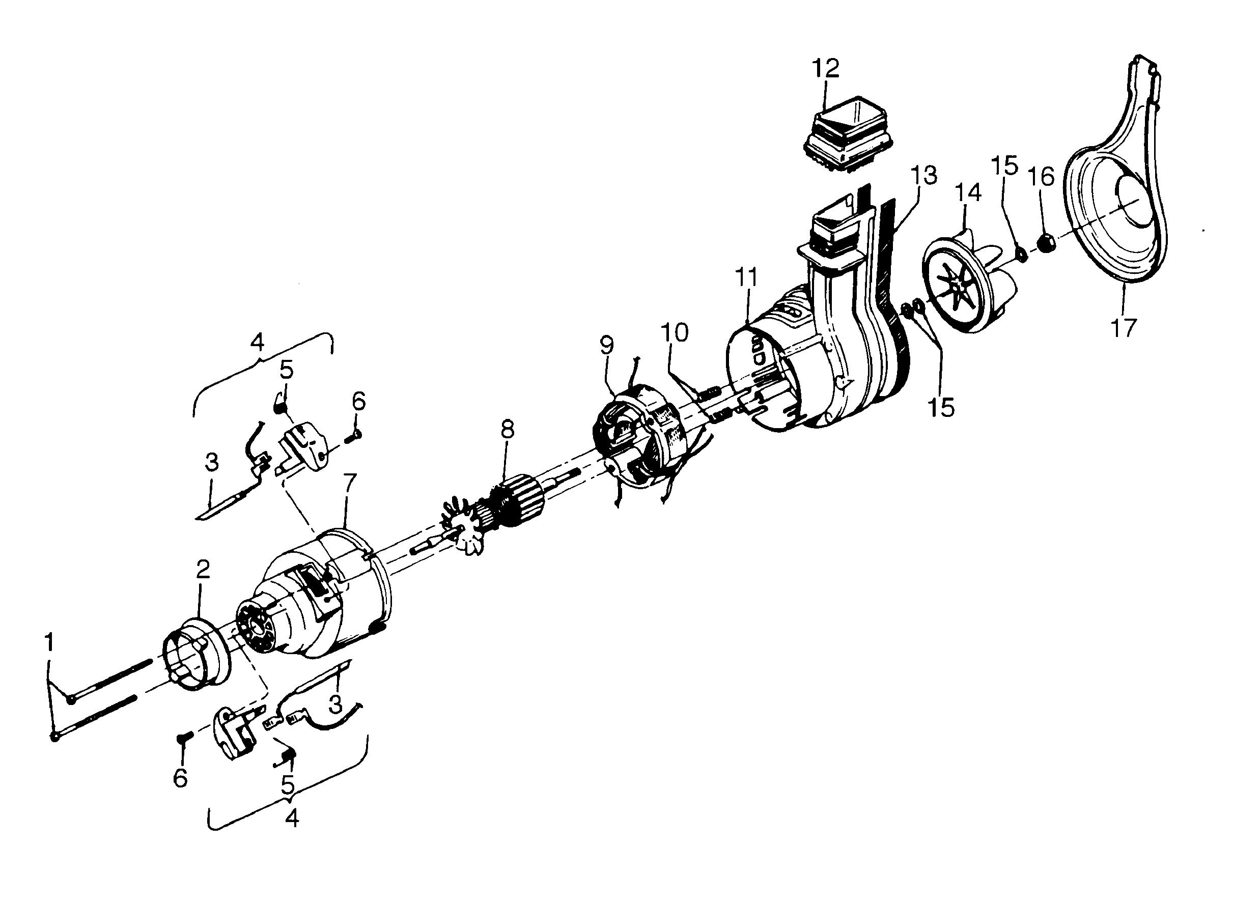 Hoover U3319970 motor assembly diagram