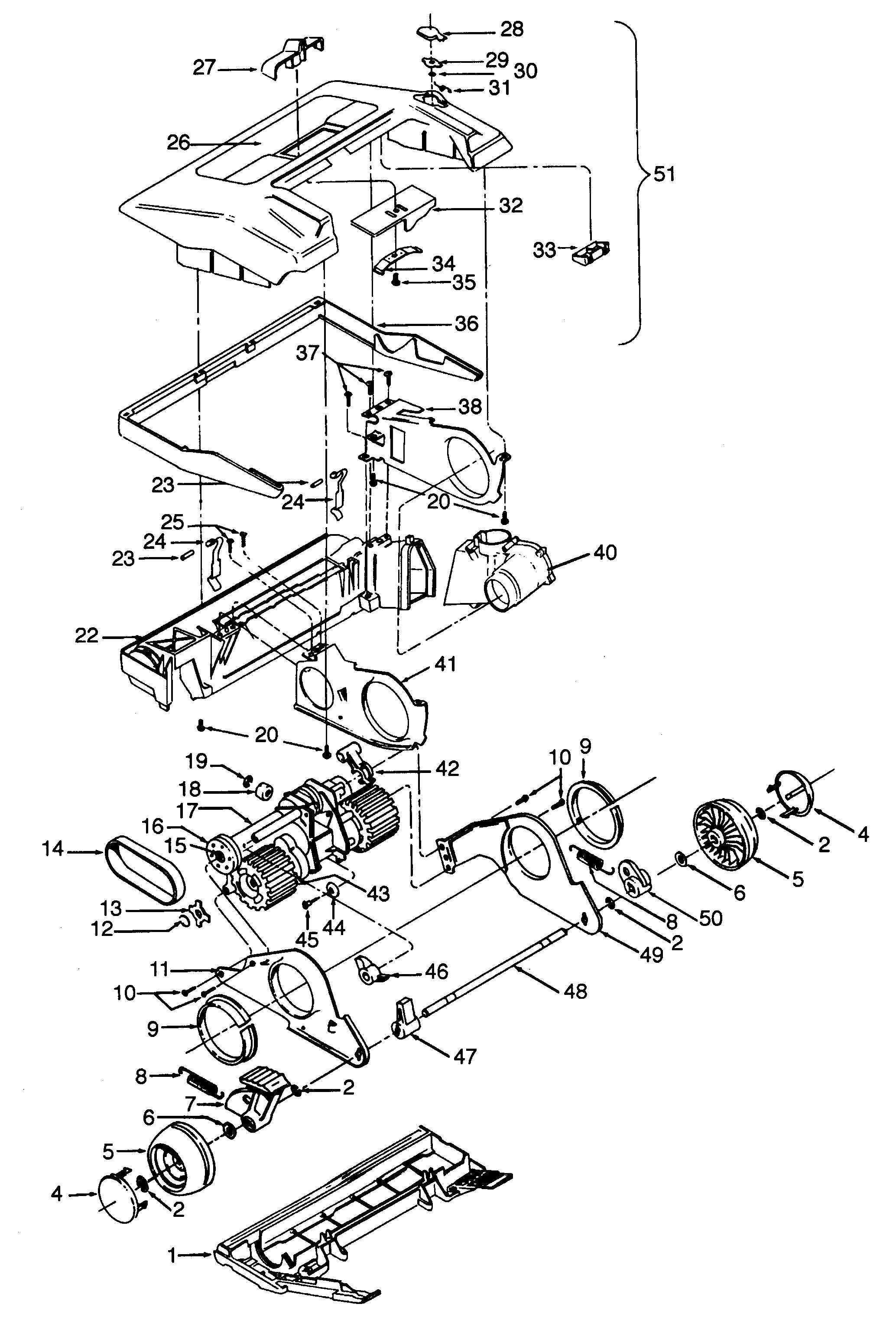 Hoover U3715930 hood diagram