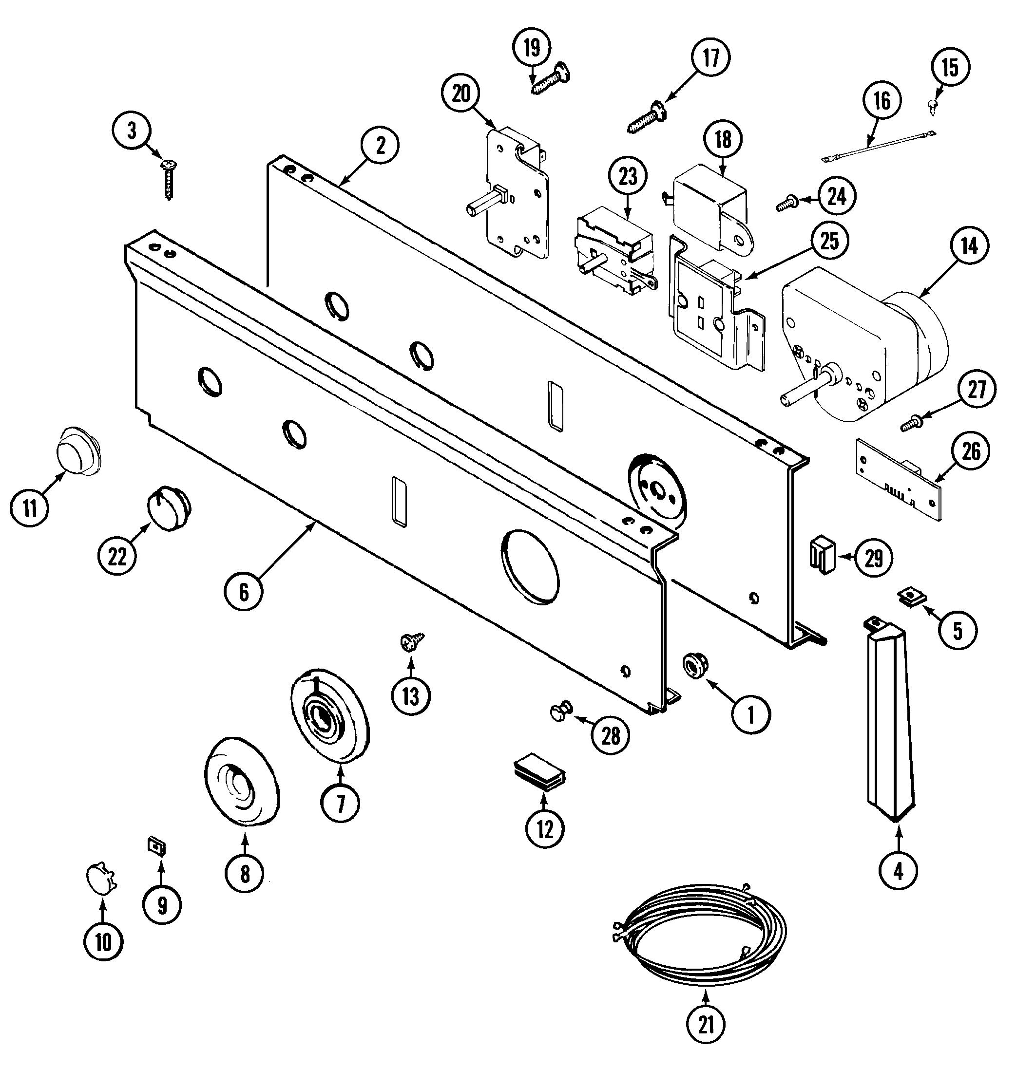 Maytag LDE9304ADM control panel diagram