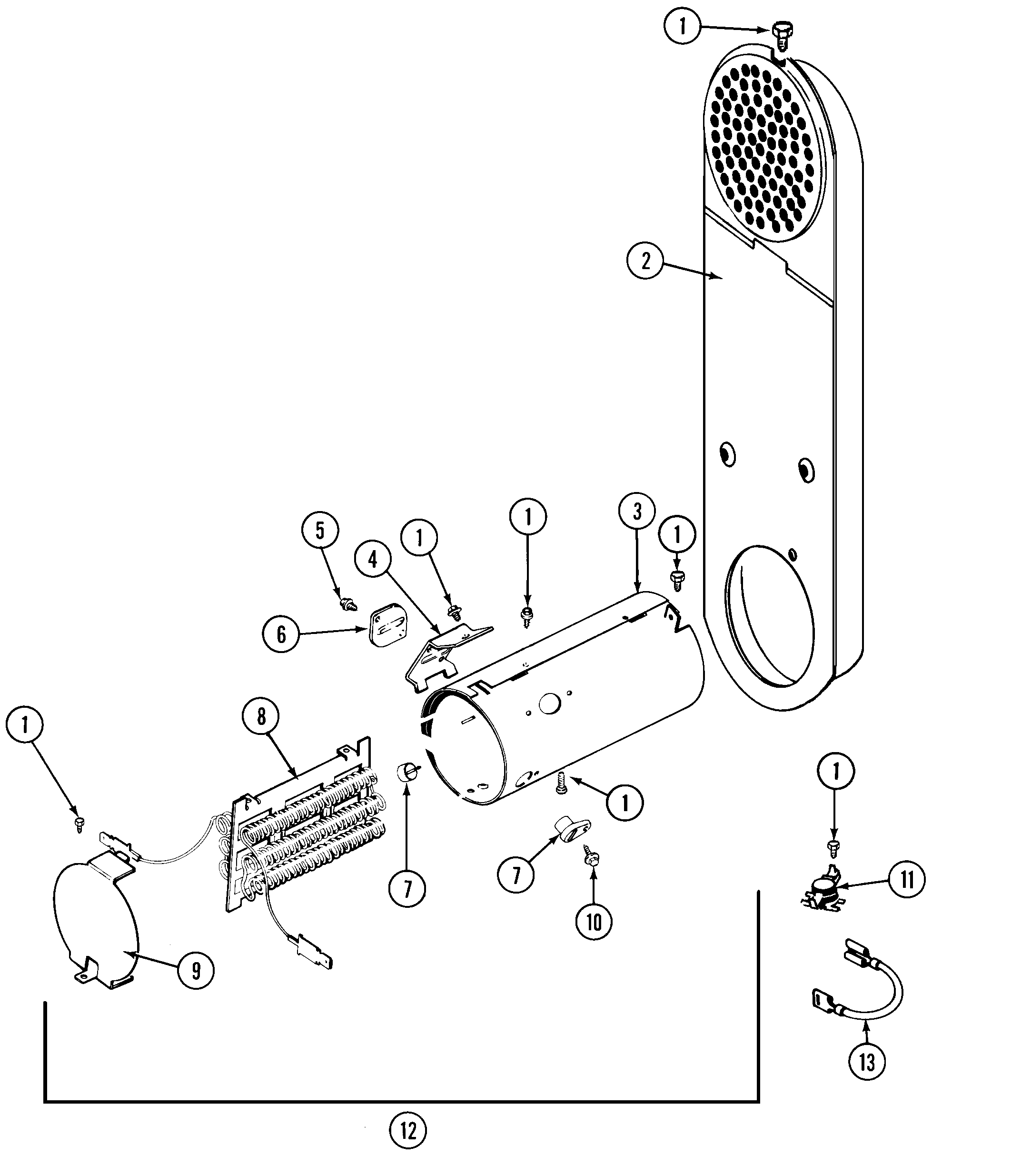 Maytag LDE9304ADM heater diagram
