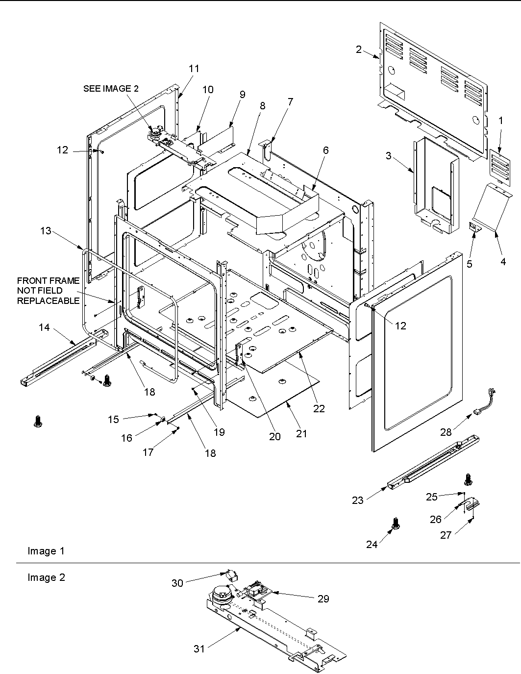 Amana ACF3325AW-PACF3325AW0 cabinet diagram