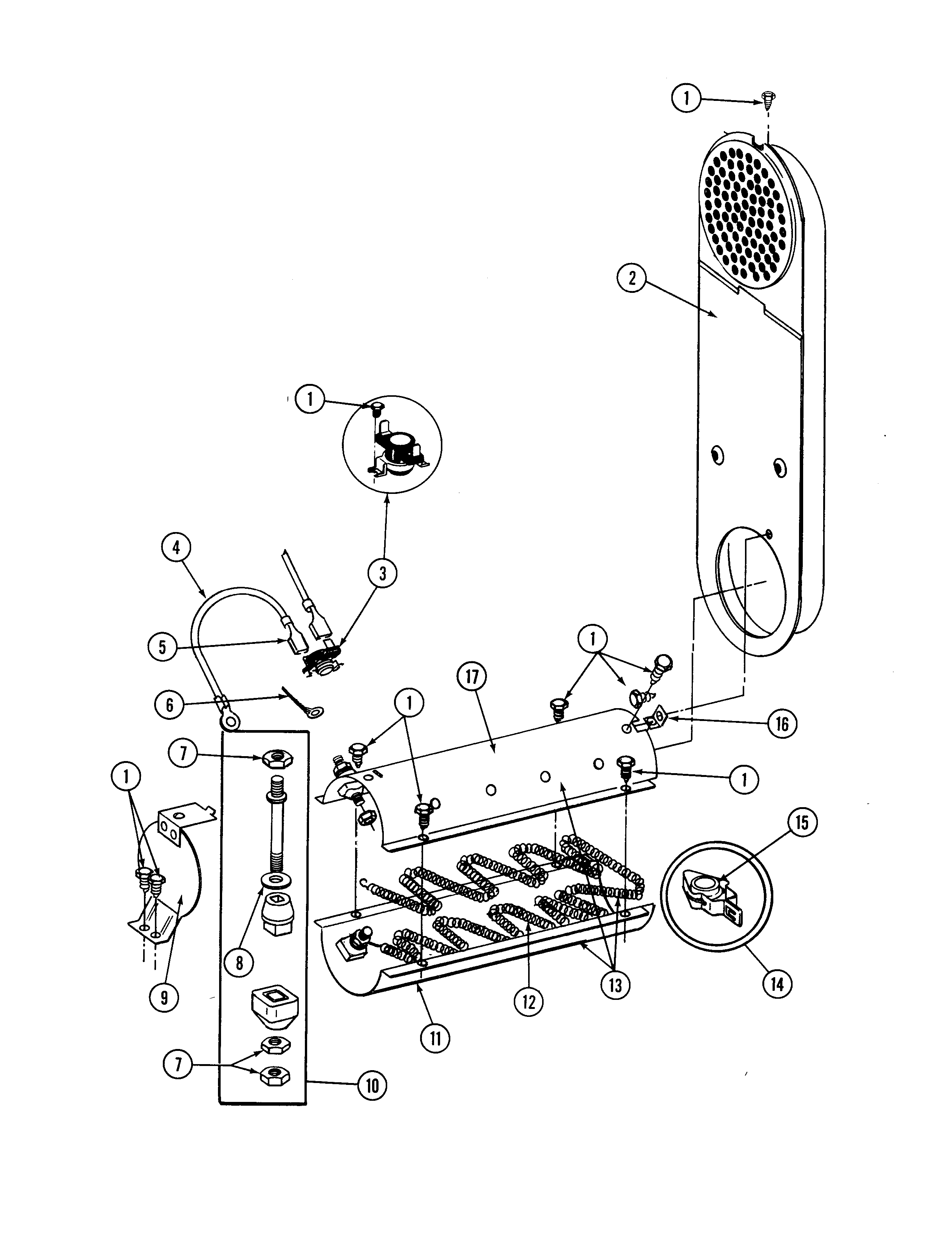 Maytag LDE612 heater diagram
