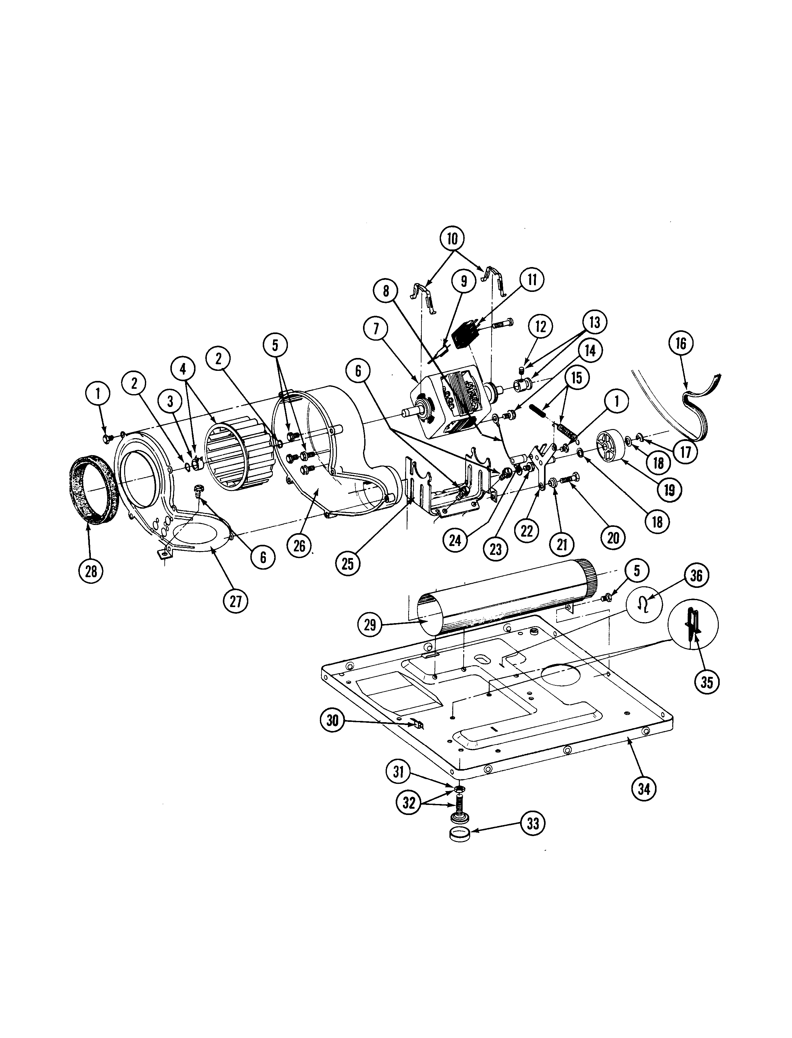 Maytag LDE612 motor drive diagram