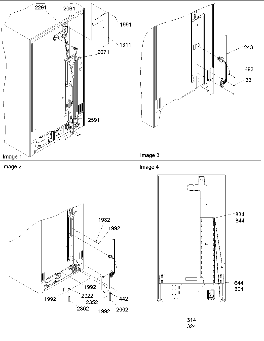 Amana ARS9107AS-PARS9107AS0 cabinet back diagram