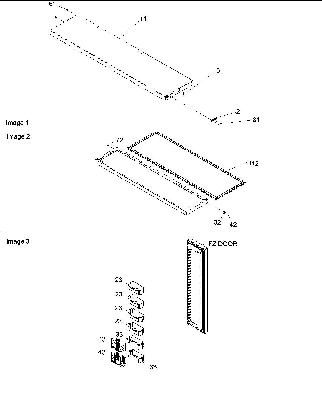 Amana ARS9107AW-PARS9107AW0 freezer door diagram