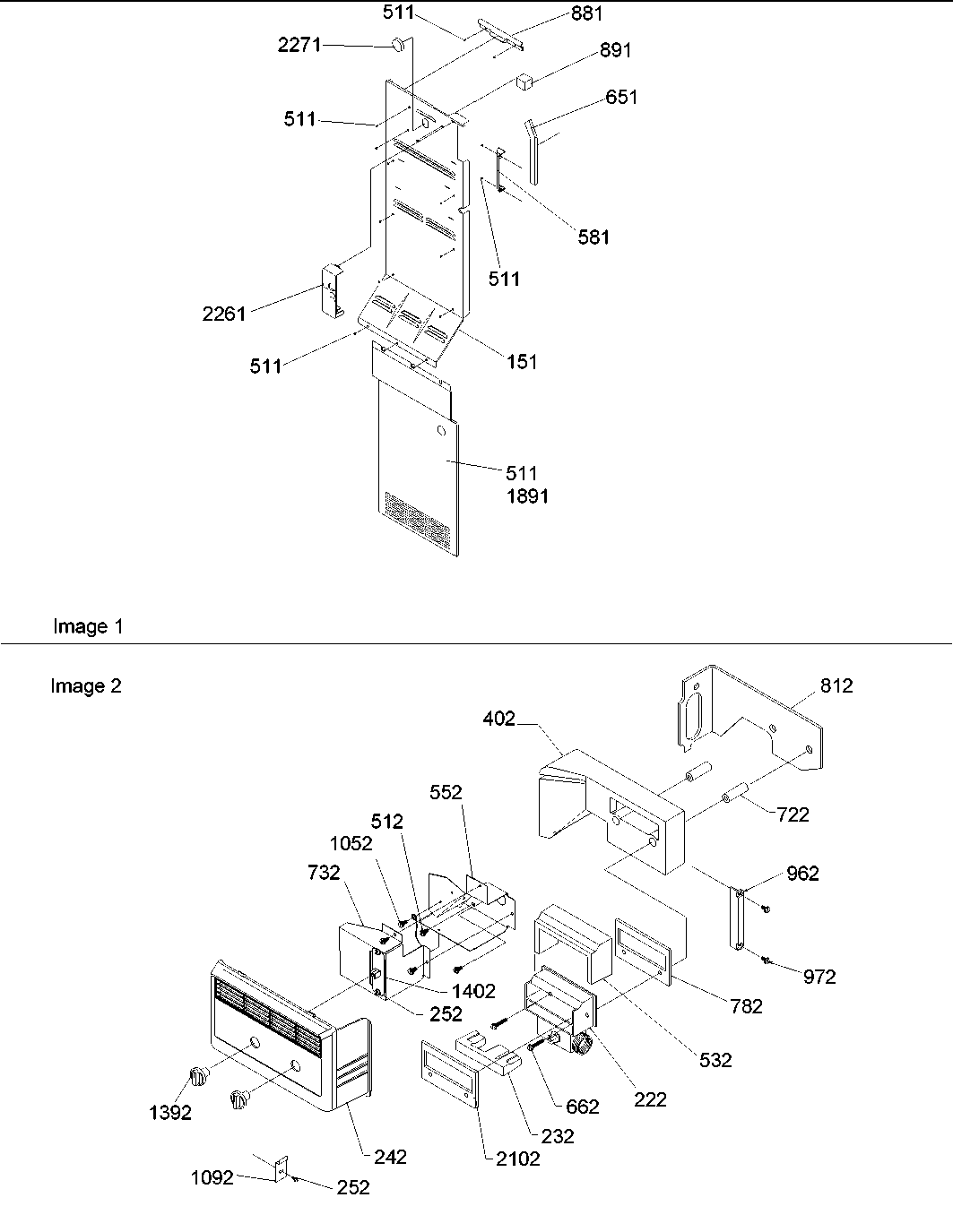 Amana AARS2304AC-PARS2304AC0 ice maker/control assy diagram