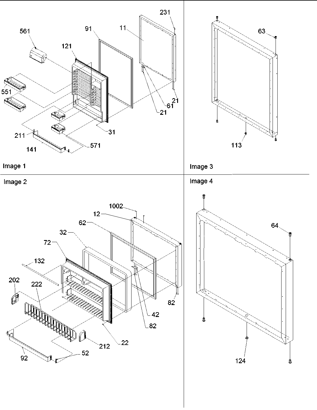 Amana ARB2107AB-PARB2107AB2 door assy diagram