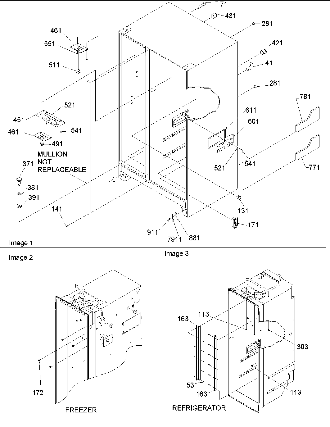 Amana ARS2367AW-PARS2367AW0 cabinet parts diagram