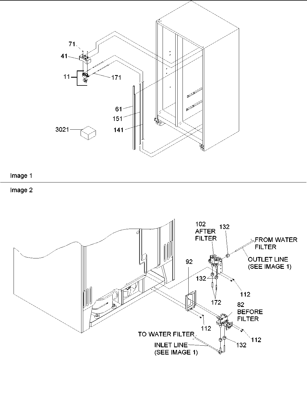 Amana ARS9168AC-PARS9168AC0 water filter assy diagram