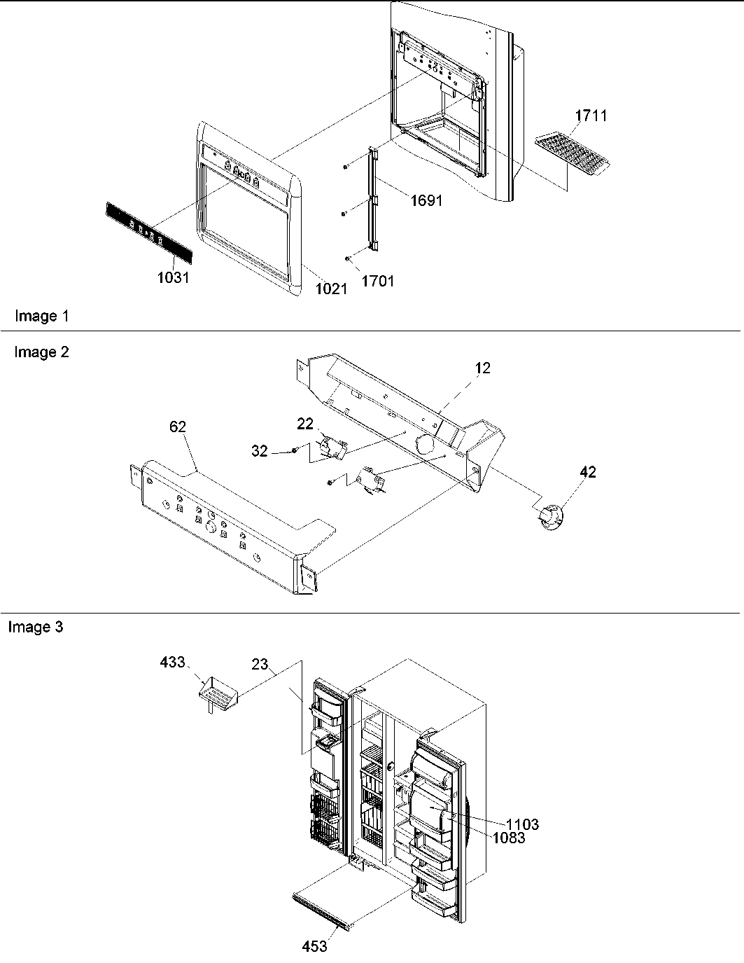 Amana ARS9168AW-PARS9168AW0 faade dispenser cover, & elec brkt assy diagram