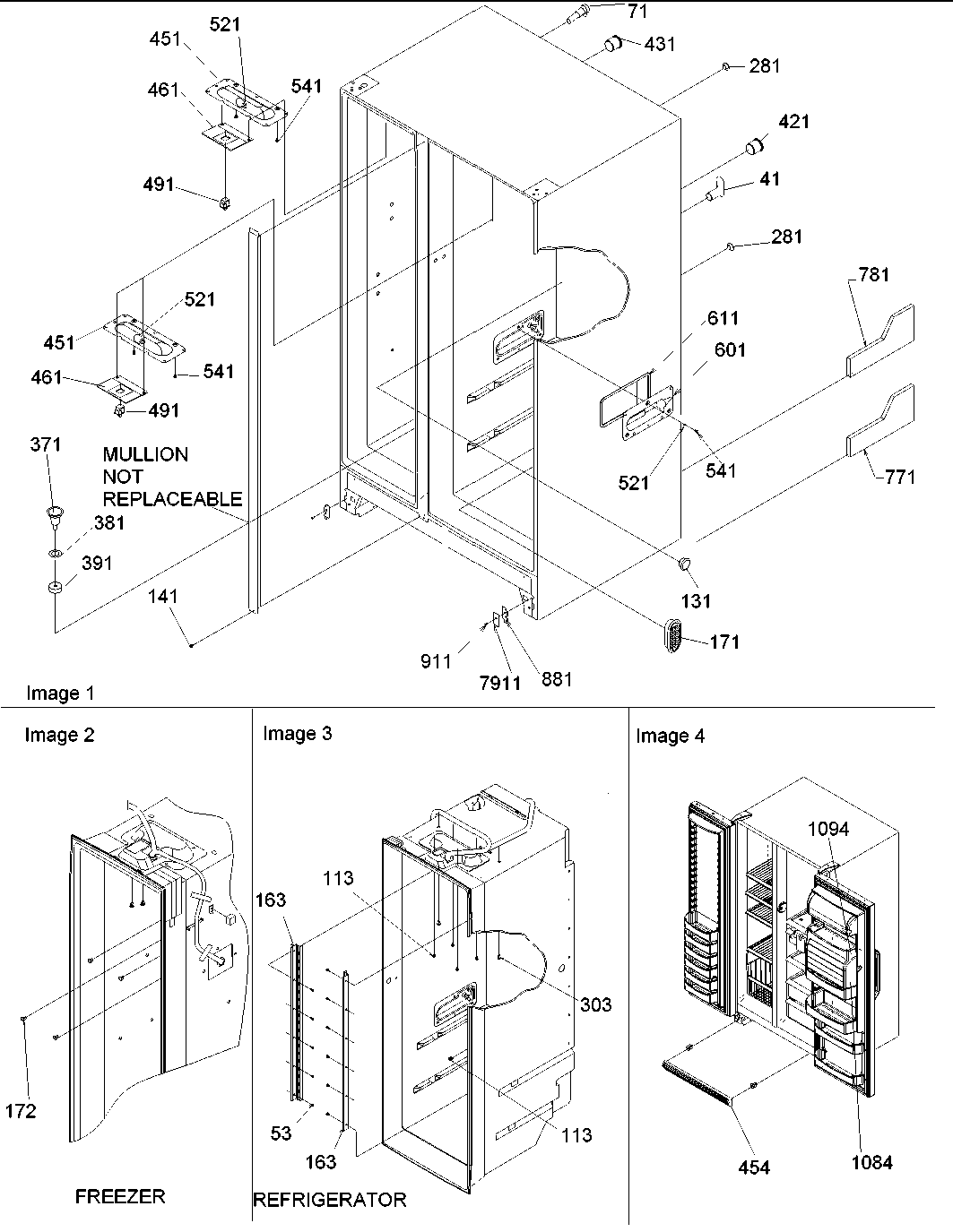Amana ARS2304AW-PARS2304AW0 cabinet parts & toe grille diagram