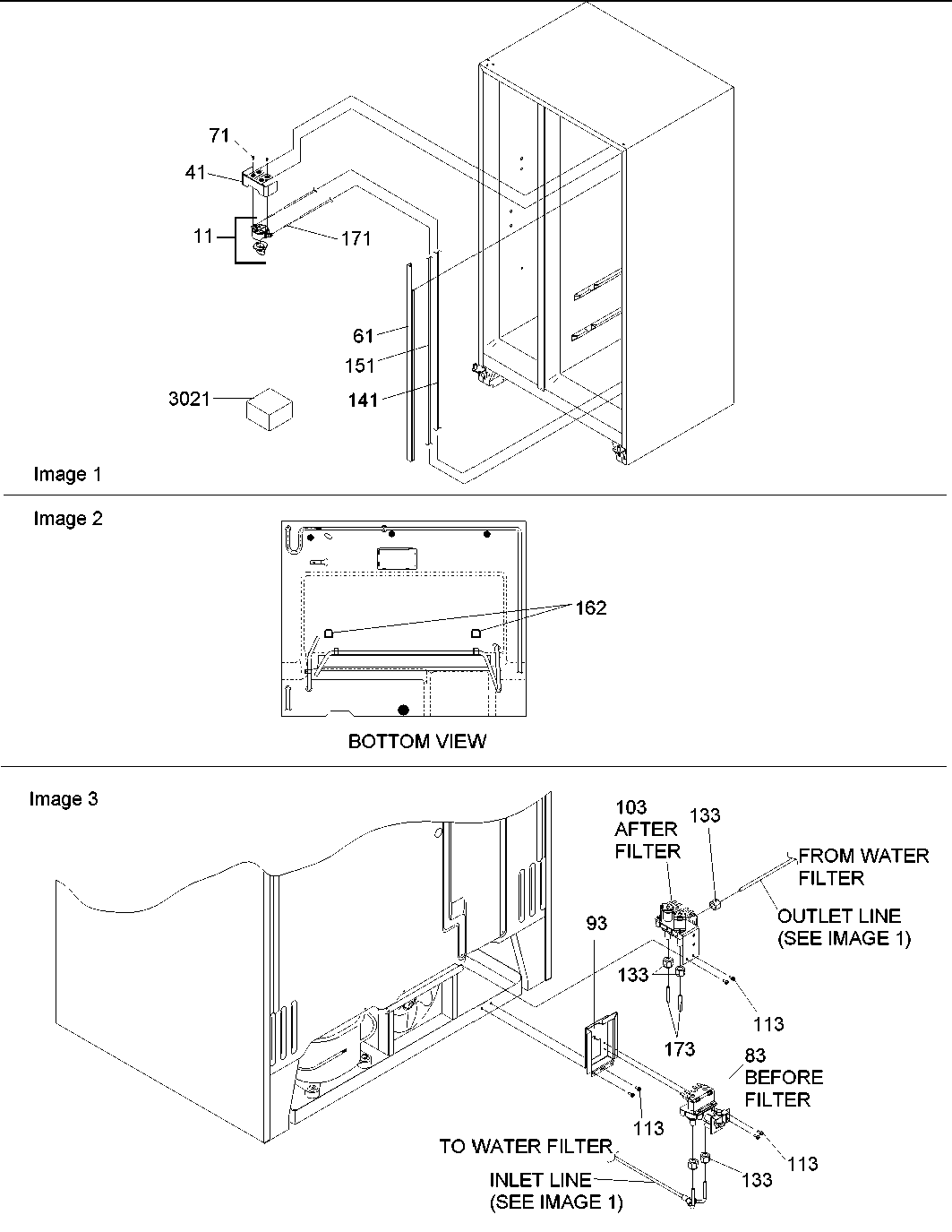 Amana ARS2666AW-PARS2666AW0 water filter assy diagram