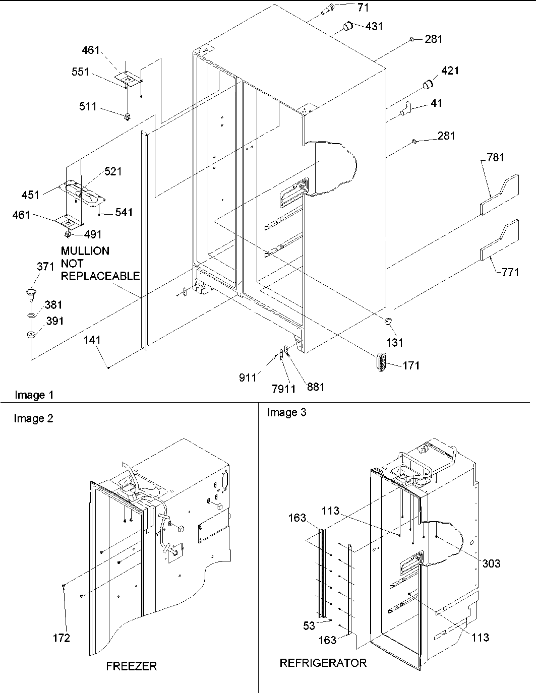 Amana DRS2362AC-PDRS2362AC0 cabinet parts diagram