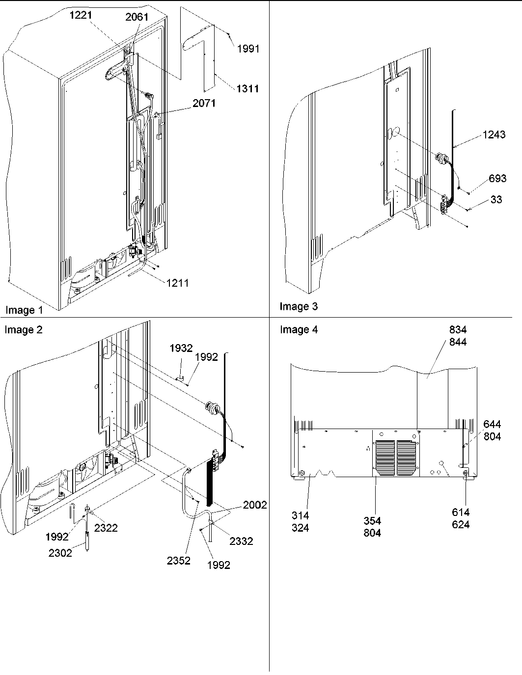 Amana DRS2362AC-PDRS2362AC0 cabinet back diagram