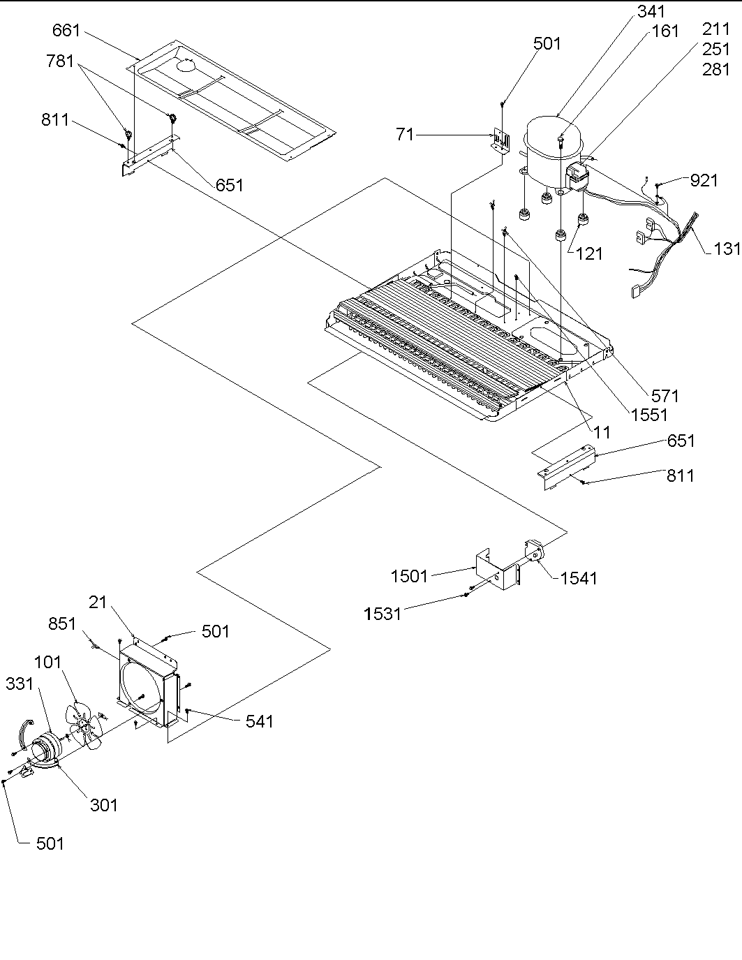 Amana DRS2362AC-PDRS2362AC0 machine compartment diagram