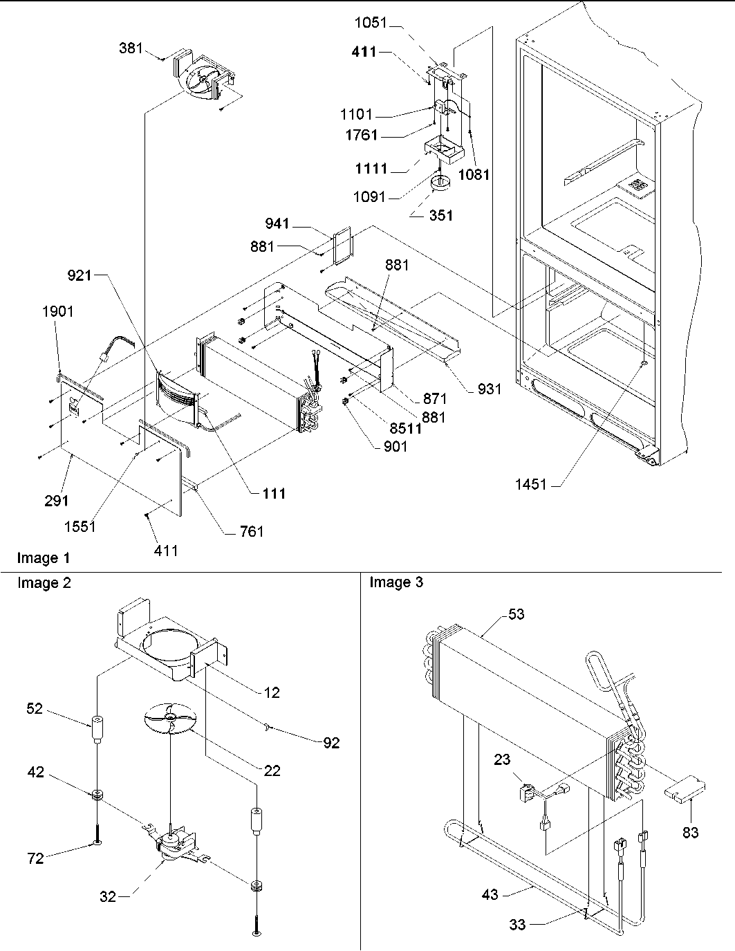 Amana ARB2107AS-PARB2107AS1 evaporator & freezer control assy diagram