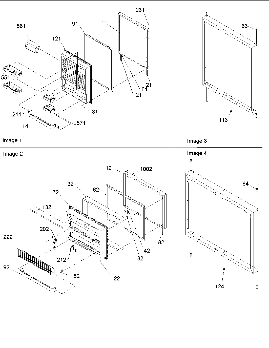 Amana ARB2107AS-PARB2107AS1 door assy diagram
