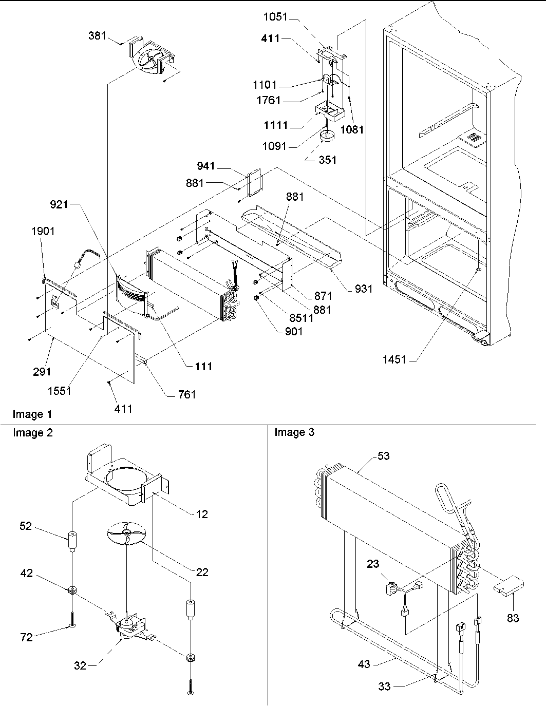 Amana ARB2107AW-PARB2107AW3 evaporator & freezer control assy diagram