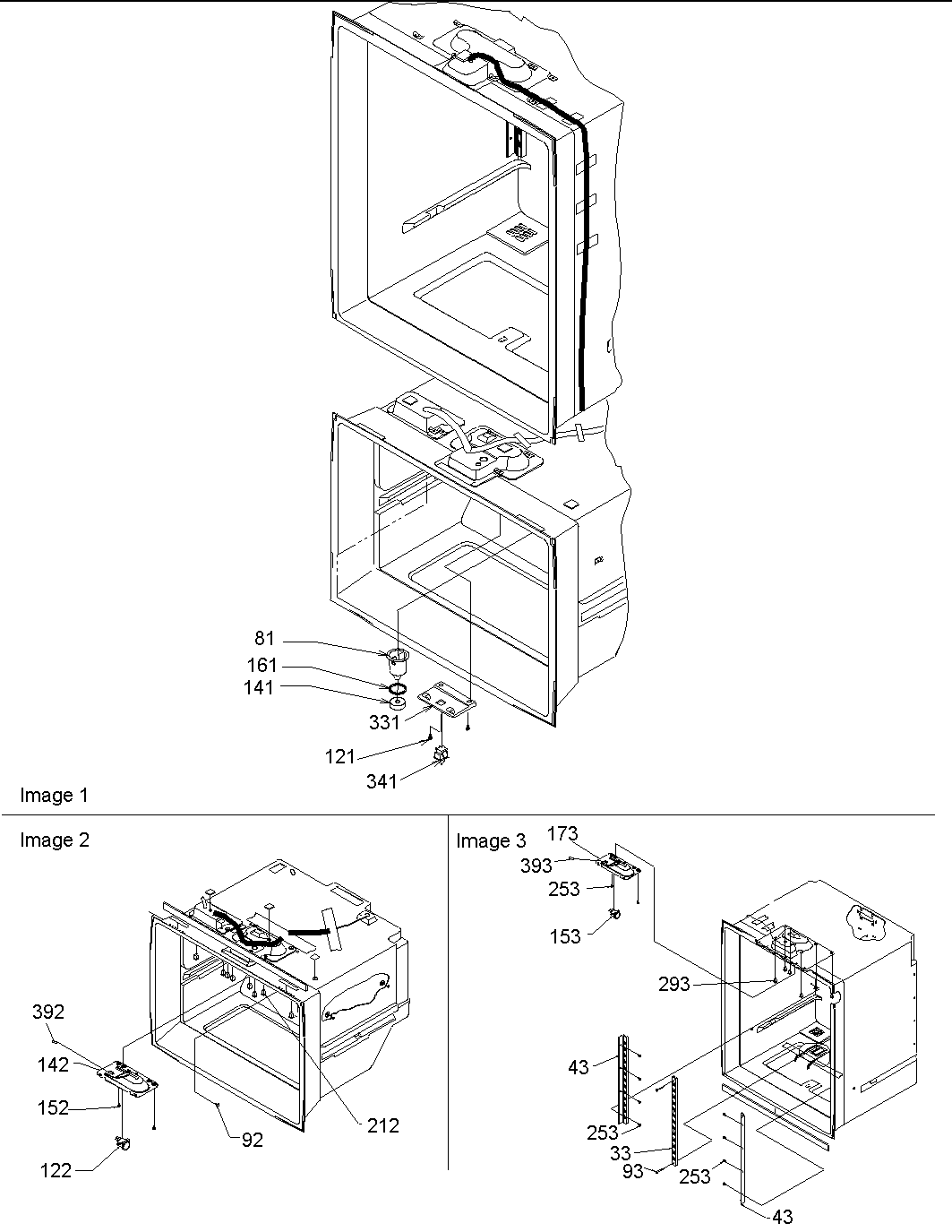 Amana ARB2117BW-PARB2117BW1 light switches & drain funnel diagram