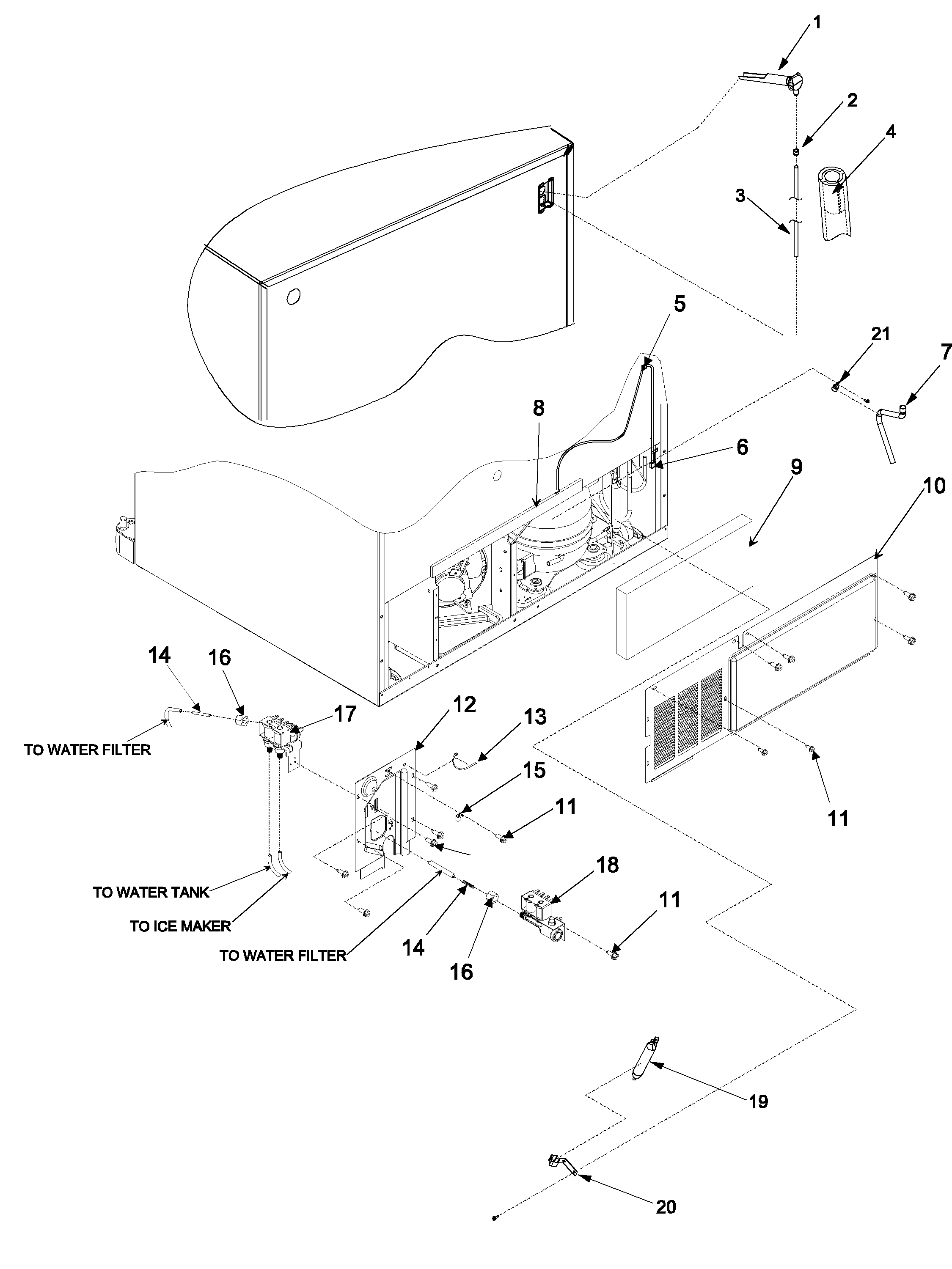 Amana ARS9265BB-PARS9265BB1 cabinet back diagram