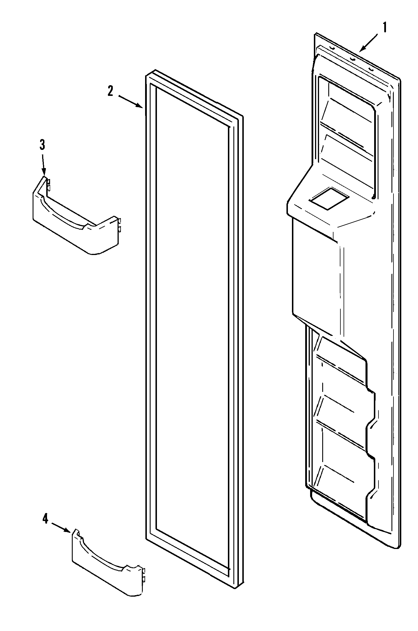 Maytag KF57U55 freezer inner door diagram