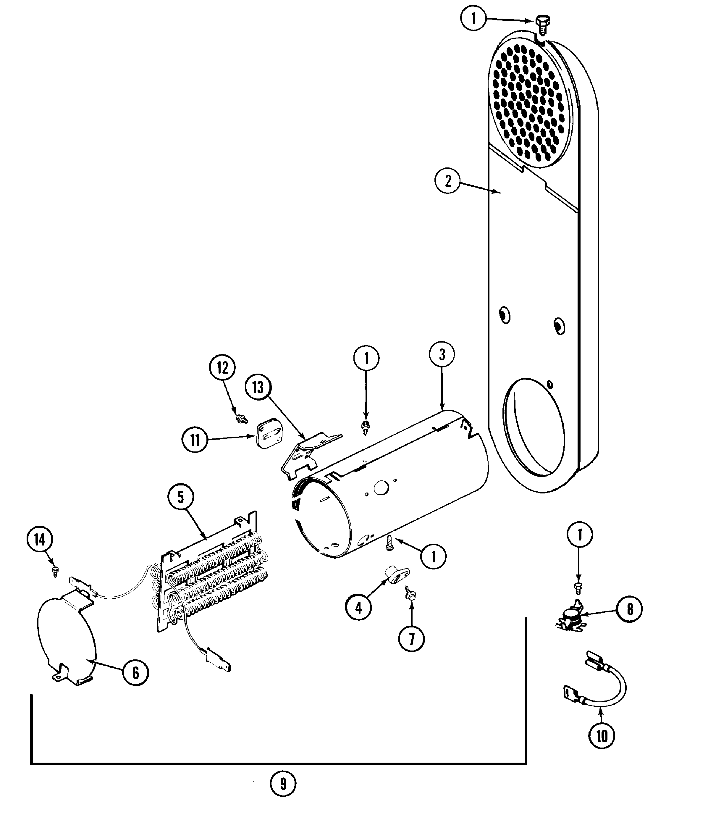 Maytag MDE8000AZW heater diagram