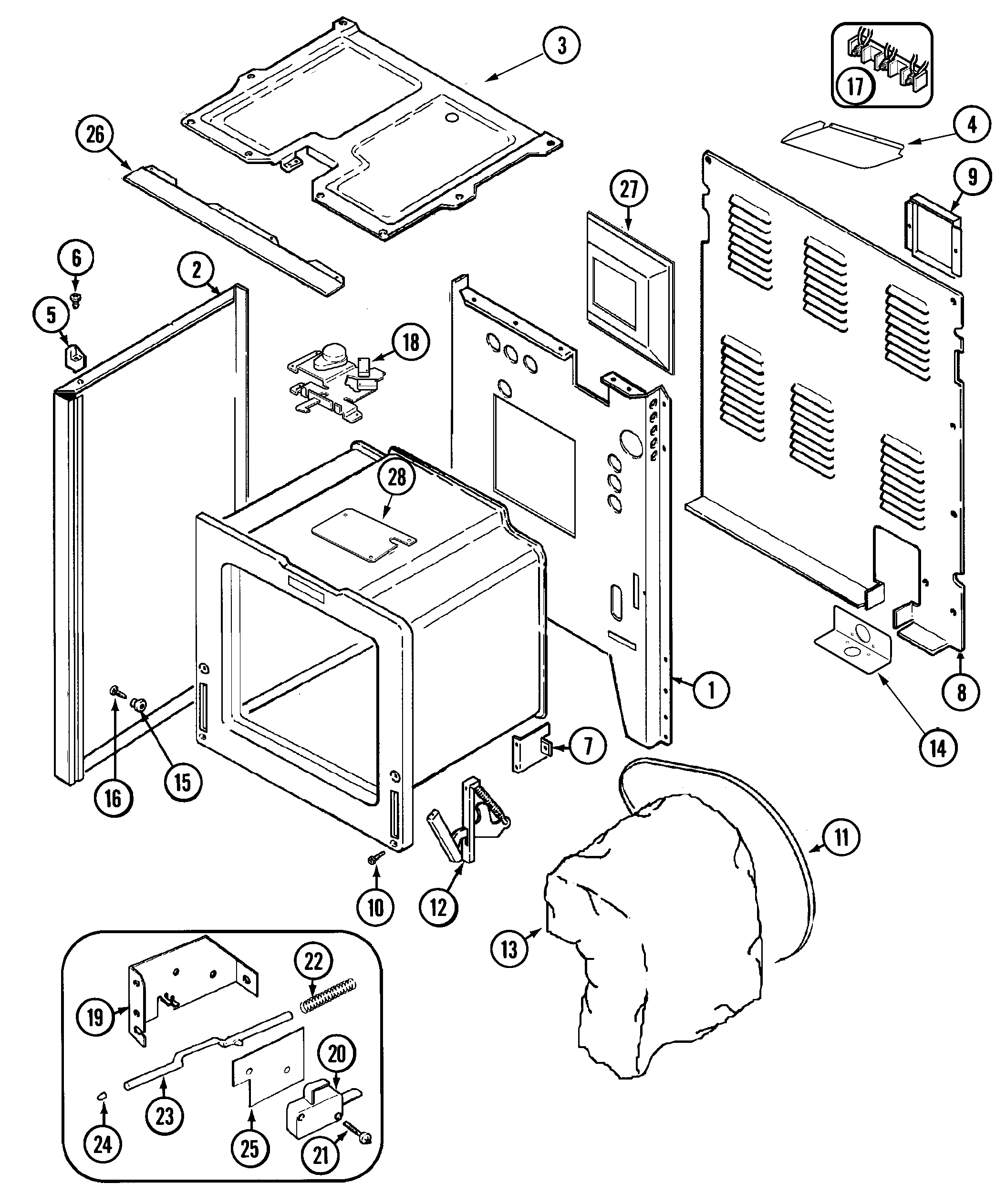 Maytag MER5870BAW body diagram