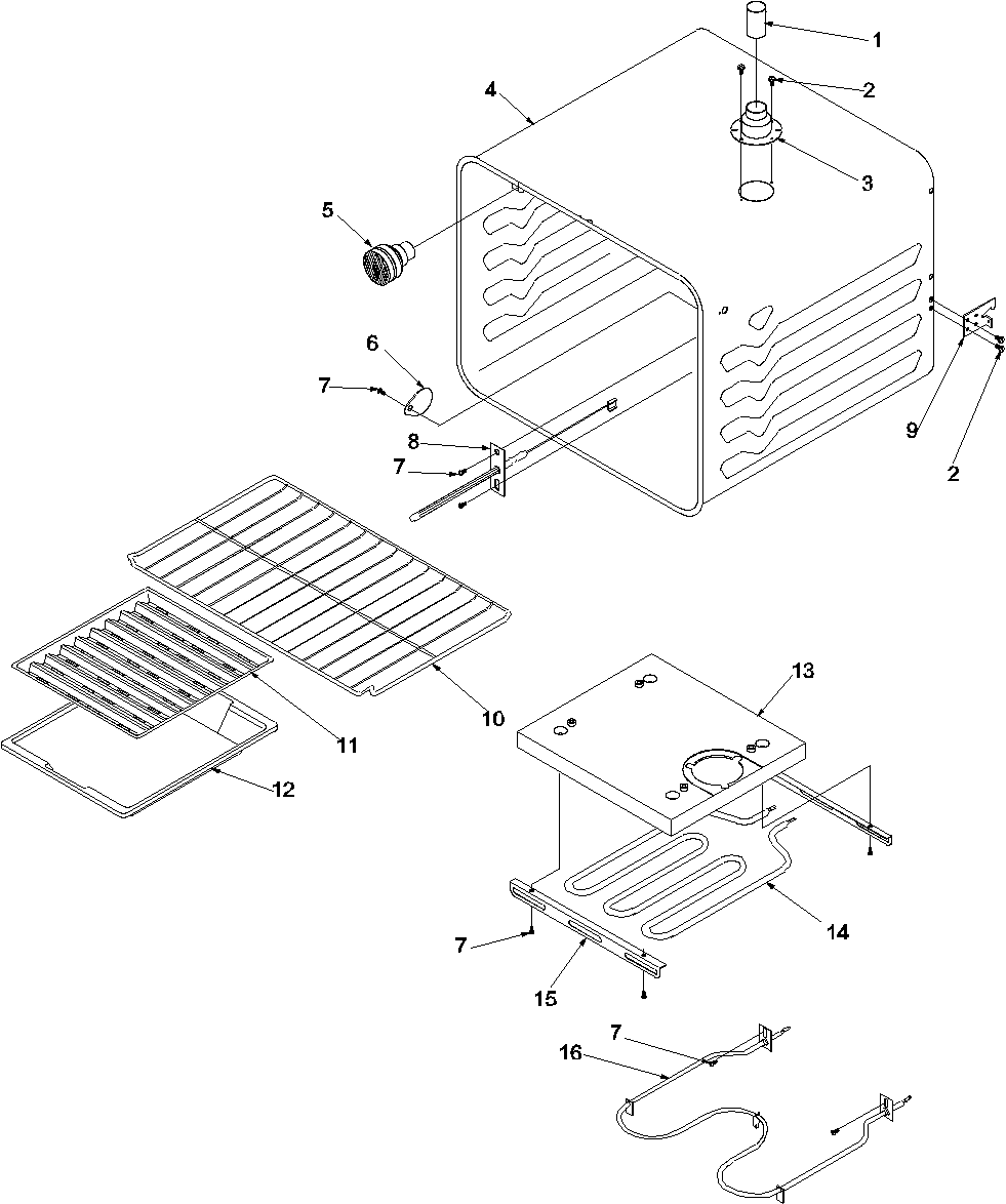 Amana AOES2730WW-P1132357NWW cavity diagram