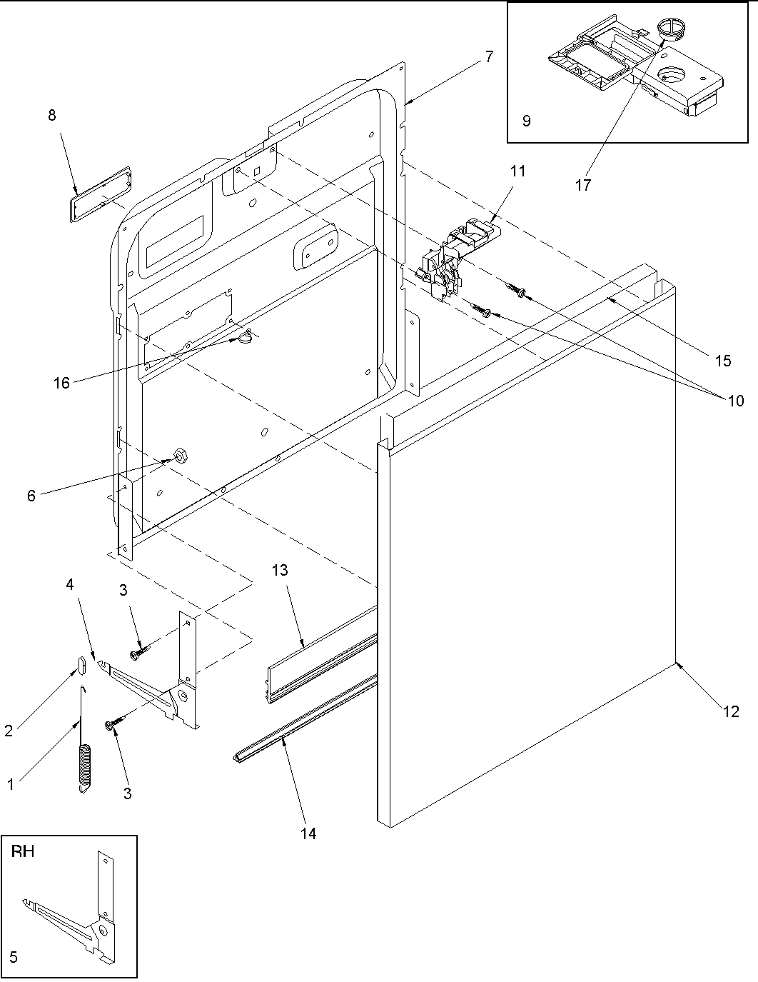Amana ADW750EAC-PADW750EAC1 door diagram