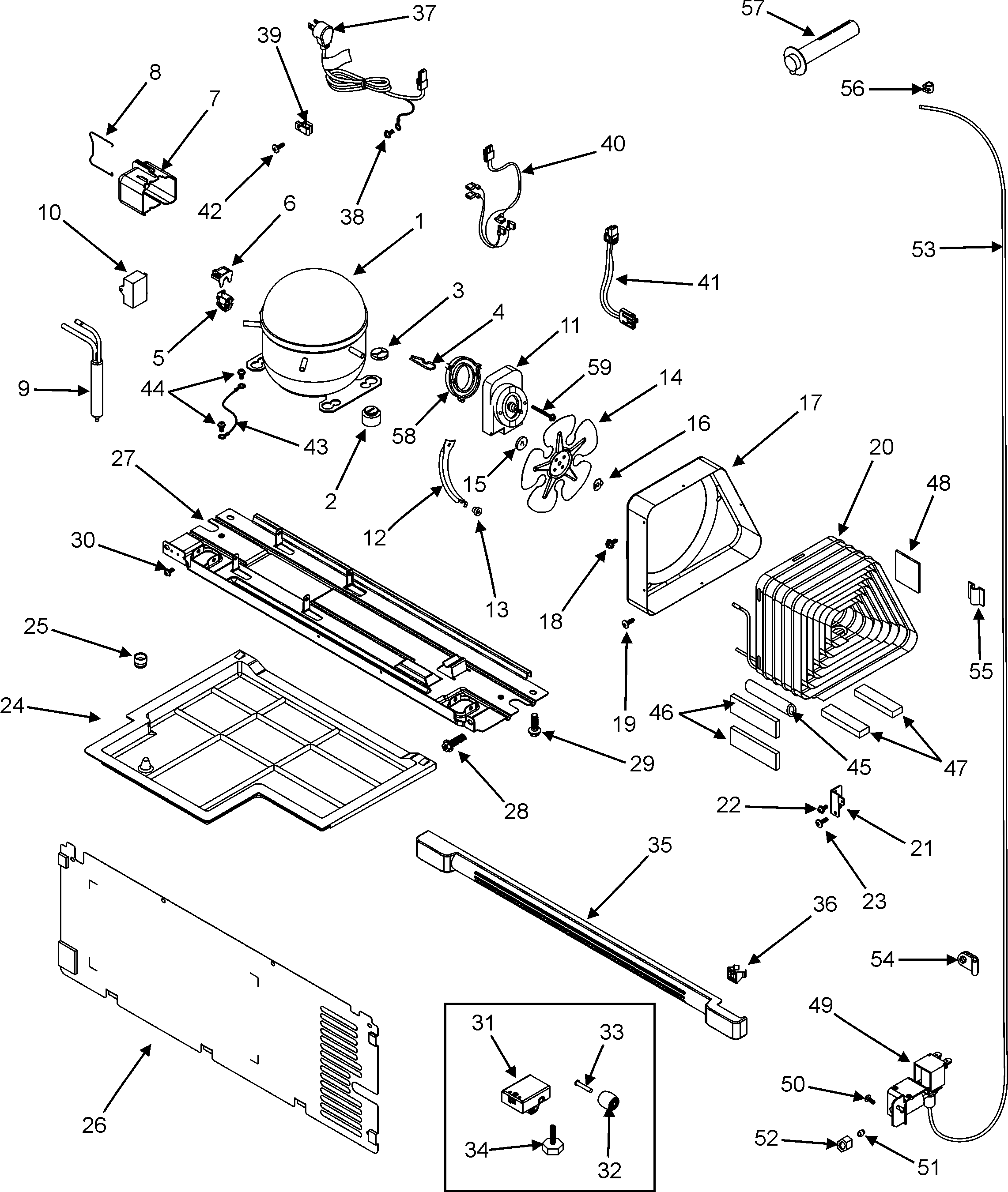 Maytag MTF1896AEQ compressor diagram