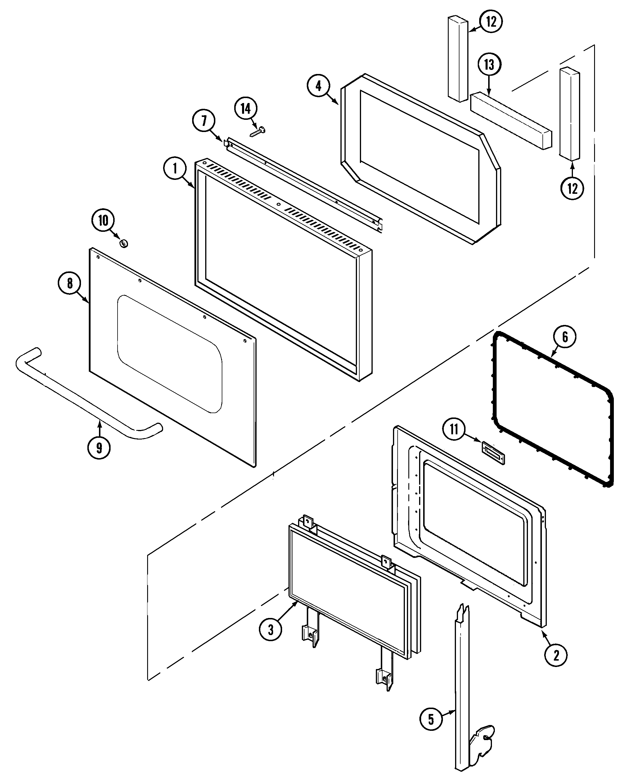 Maytag CWE7800ACB door diagram