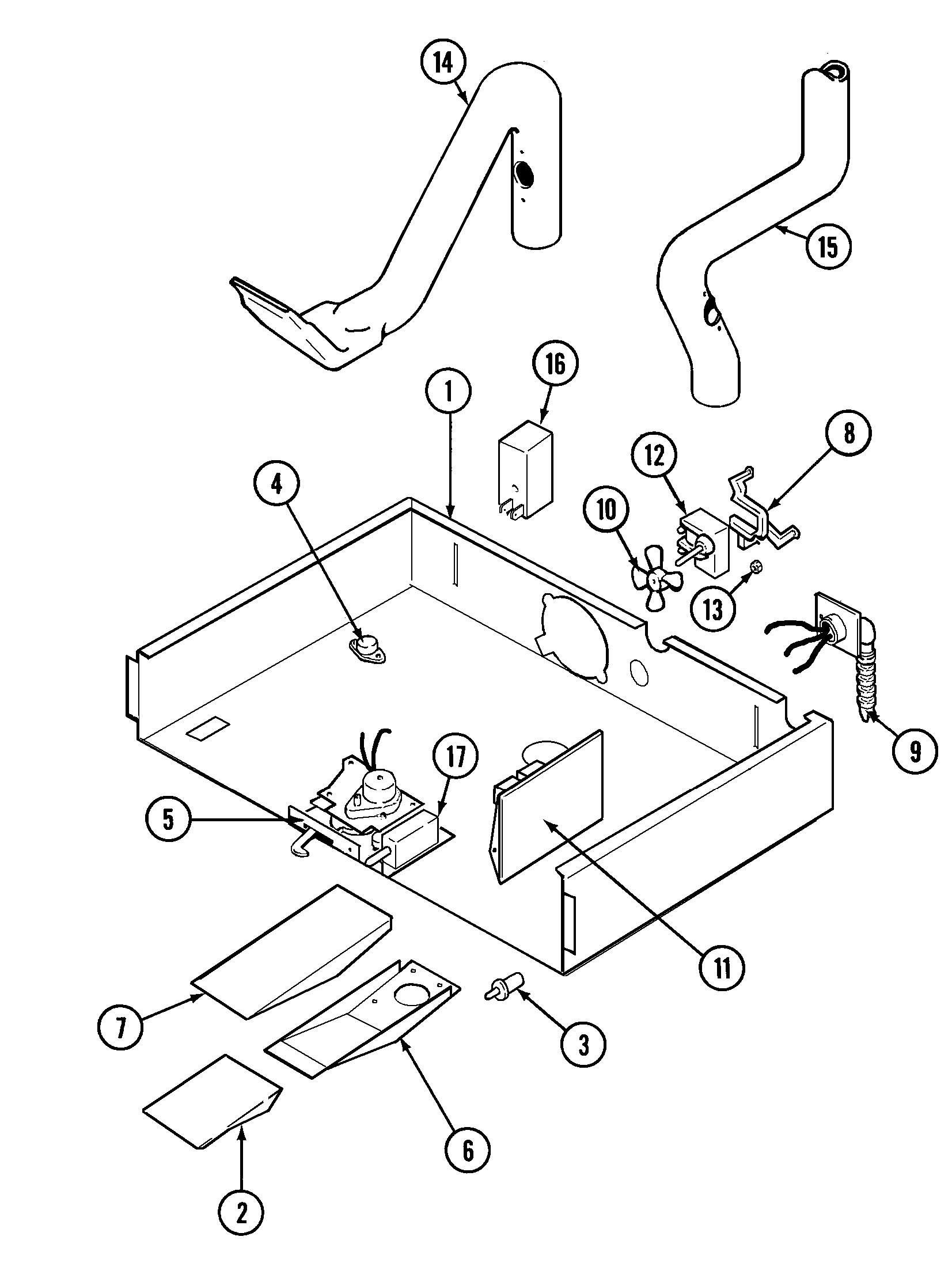 Maytag CWE7800ACB internal controls diagram