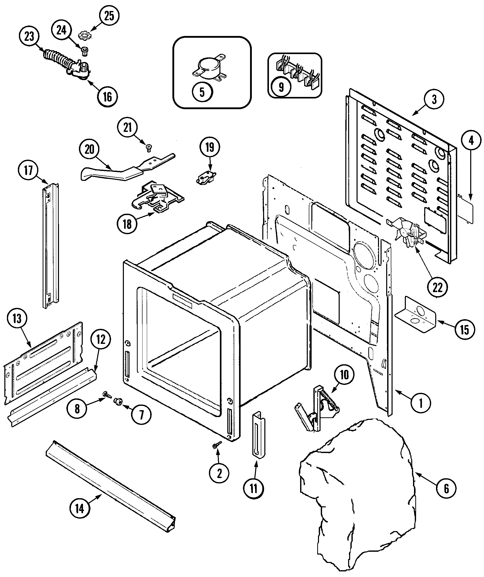 Kenmore 62945775 body diagram
