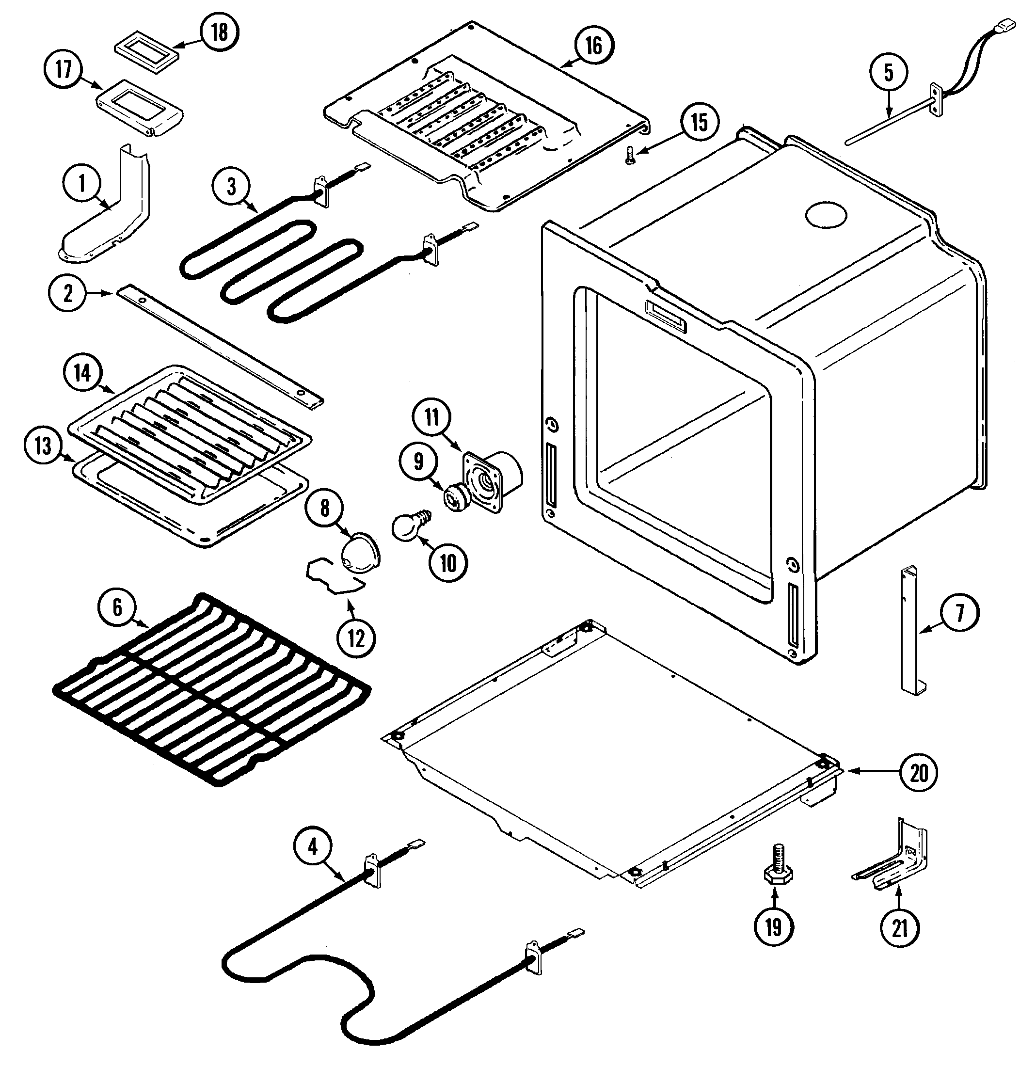 Kenmore 62945775 oven/base diagram