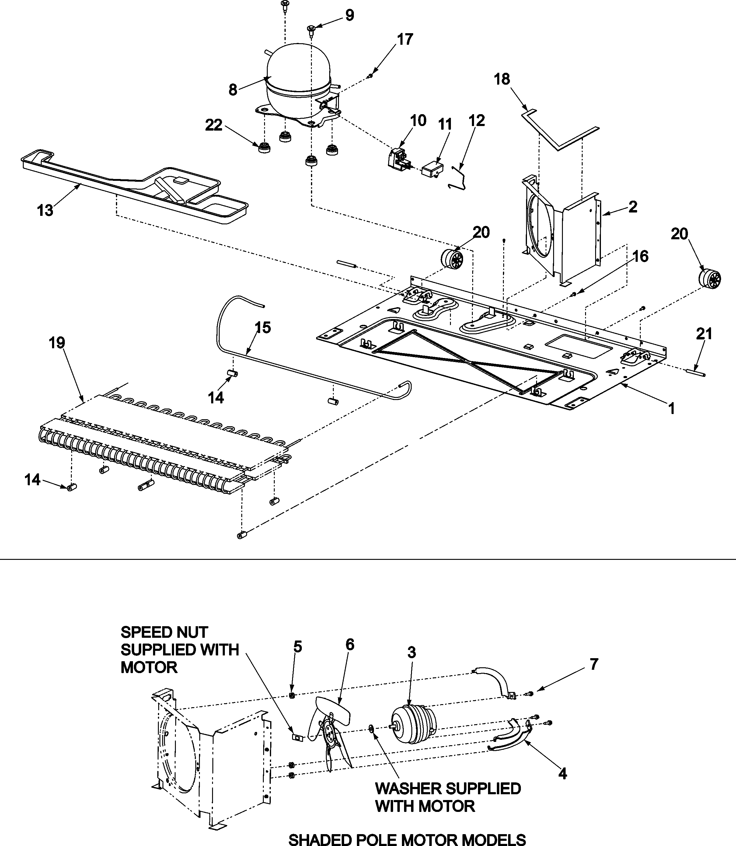 Kenmore 59666954400 compressor diagram