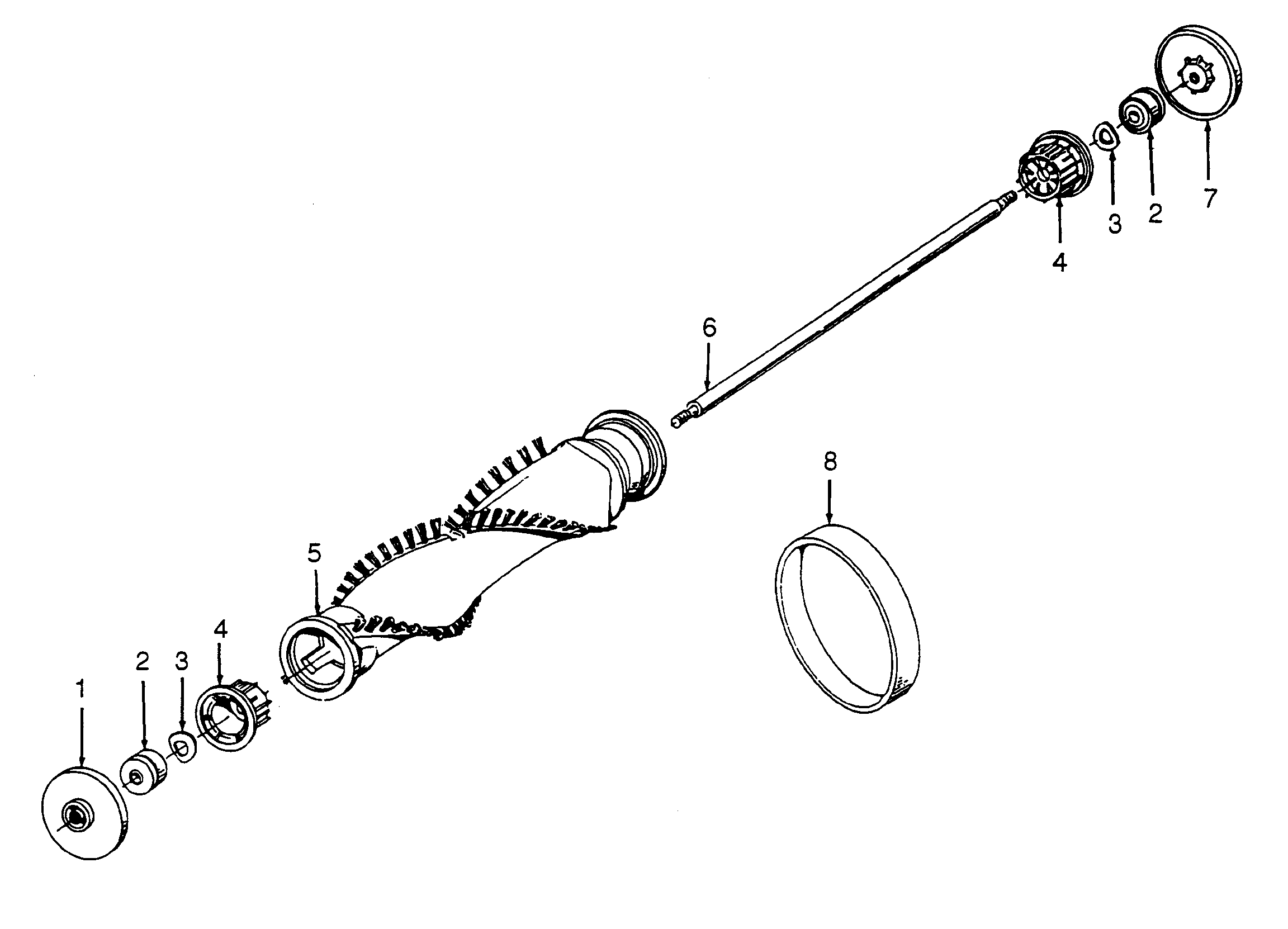 Hoover U3737930 agitator diagram