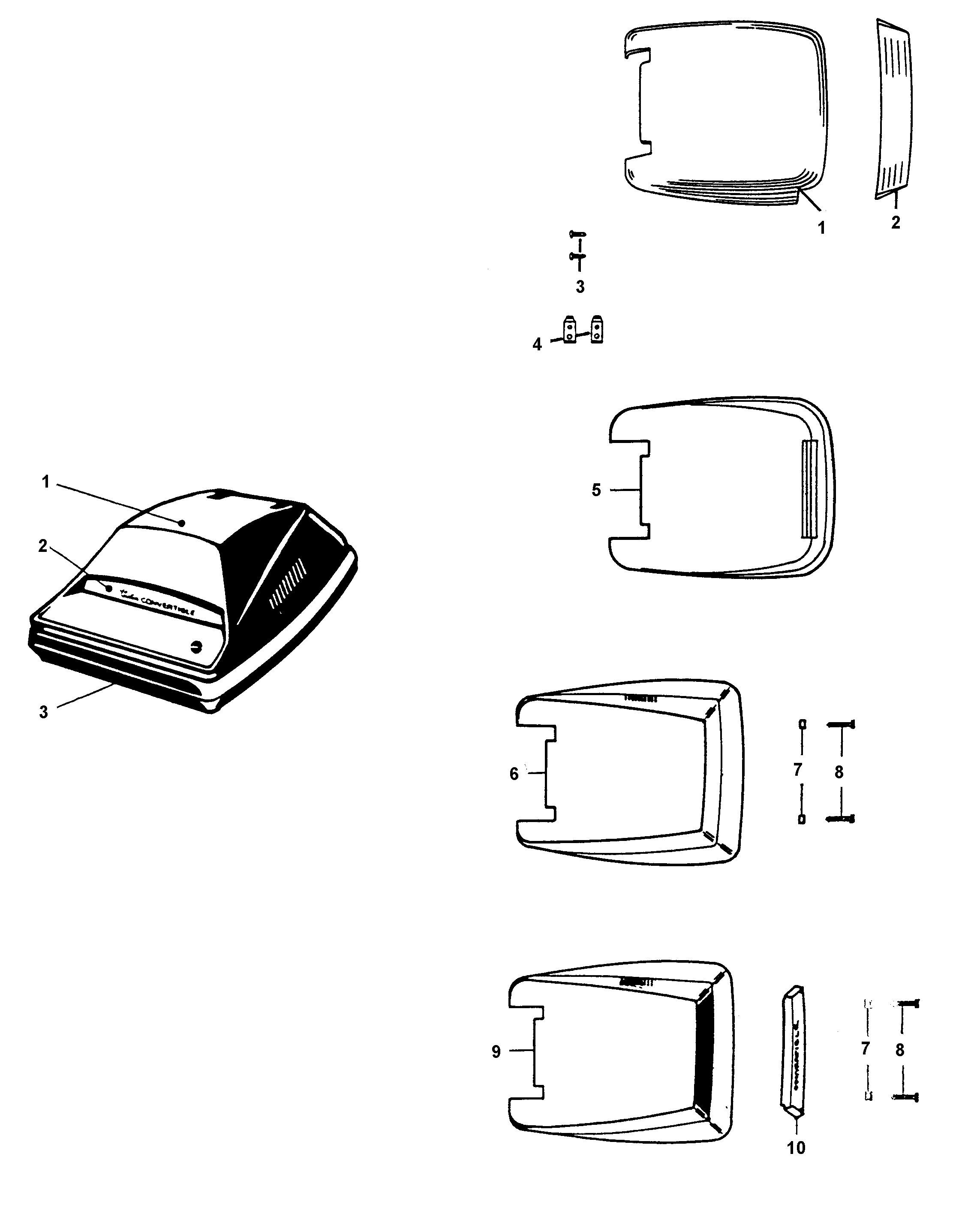 Hoover U4025 hood diagram