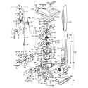 Hoover U4039 motor, handle, mainbody, outerbag, hood diagram