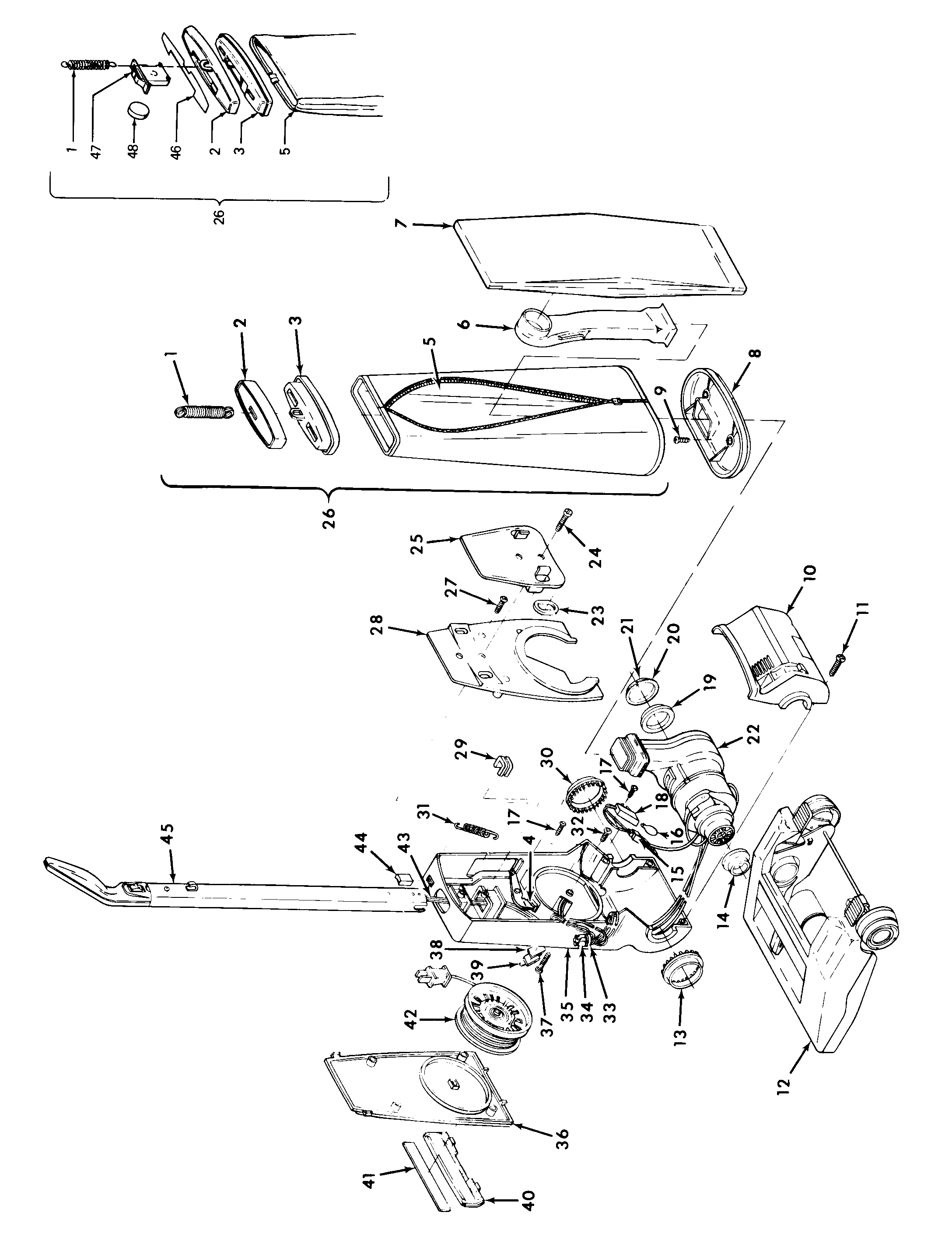 Hoover U4209 outerbag diagram