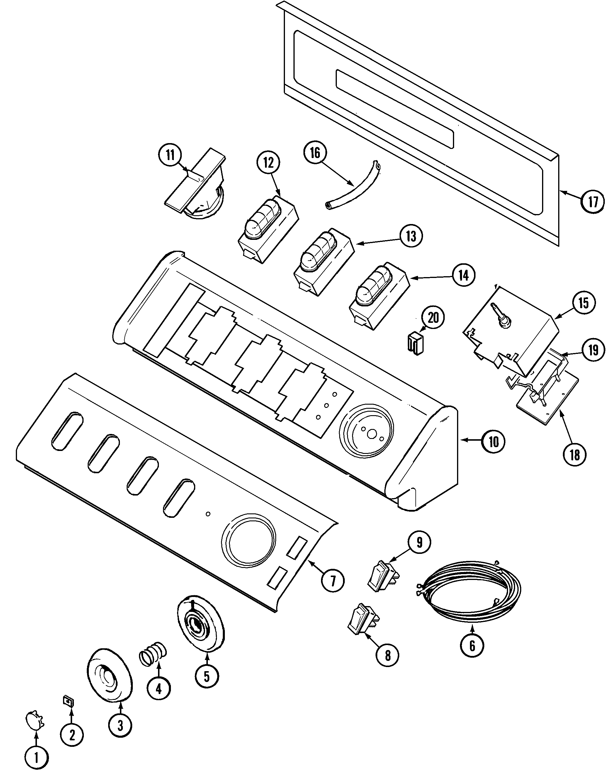 Maytag MAV8057AWQ control panel diagram