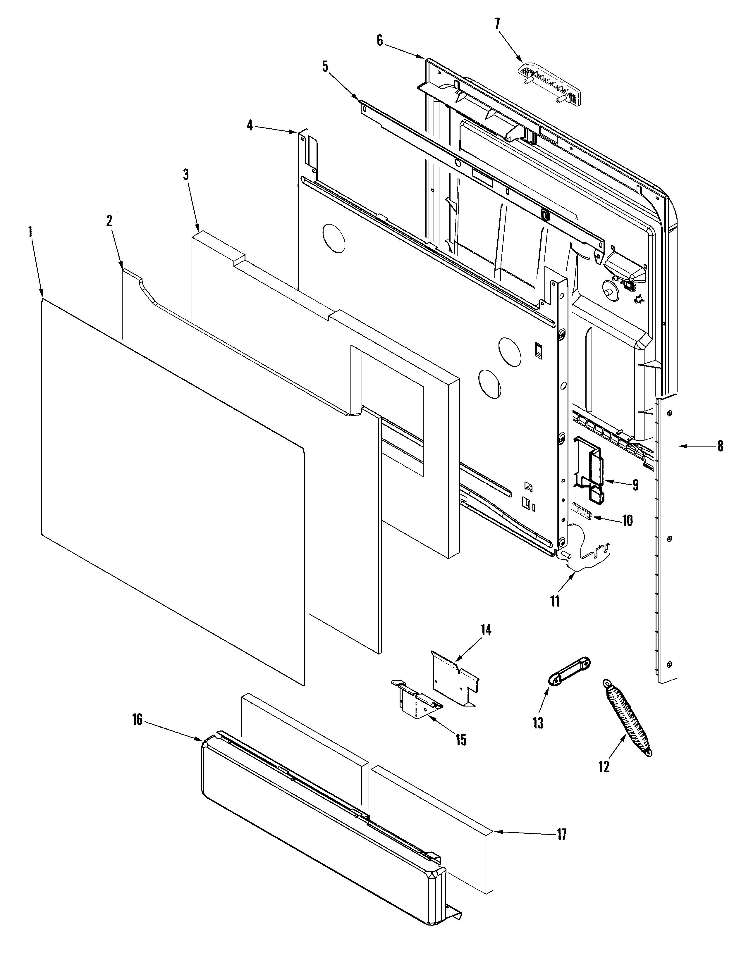 Jenn-Air JDB3610AWX door diagram
