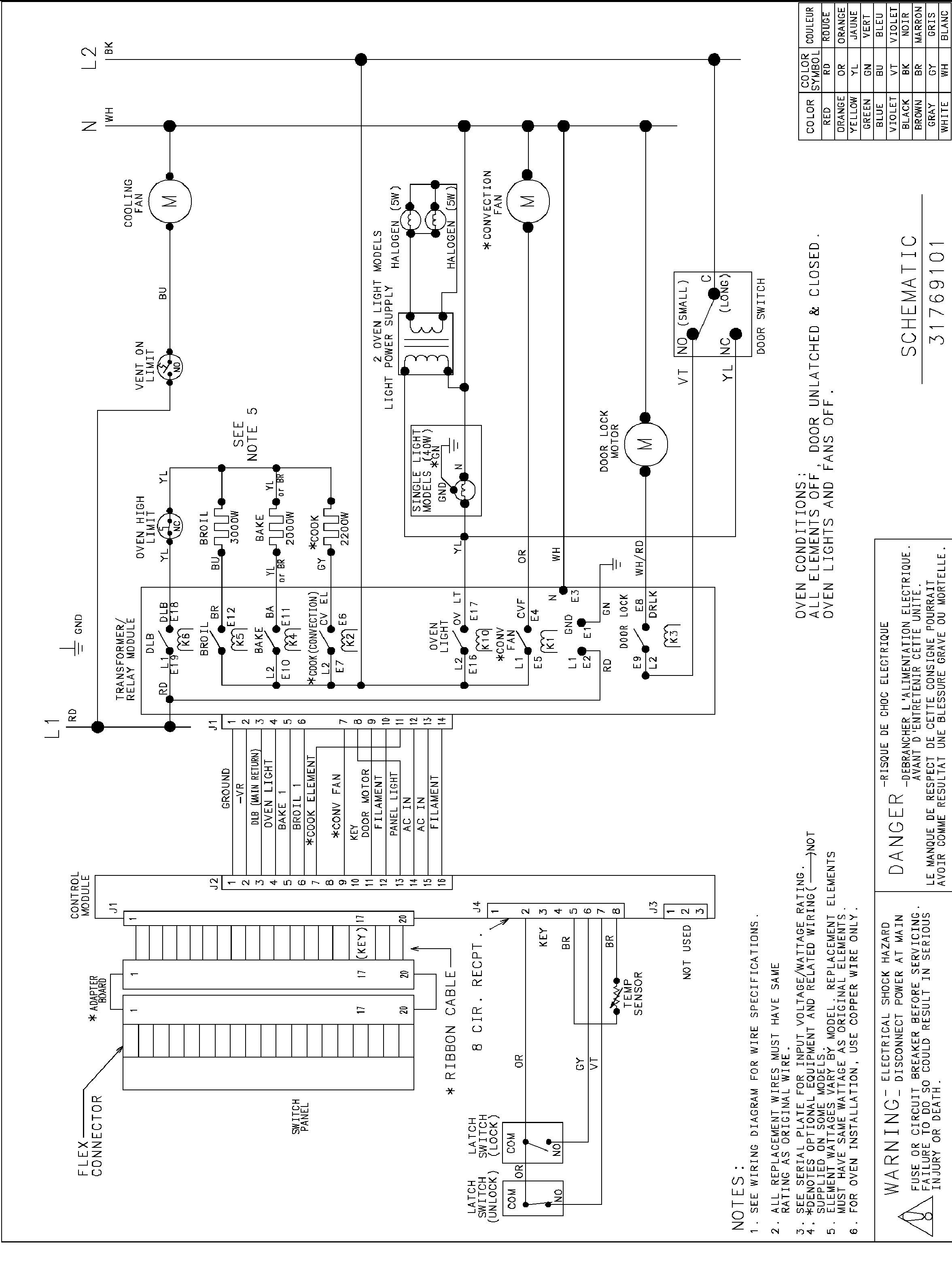 Amana AOES3030E-P1132379NE wiring information diagram
