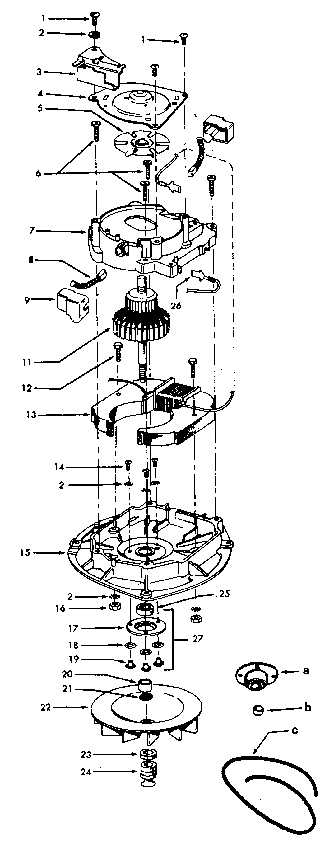 Hoover U4313--- motor assembly diagram