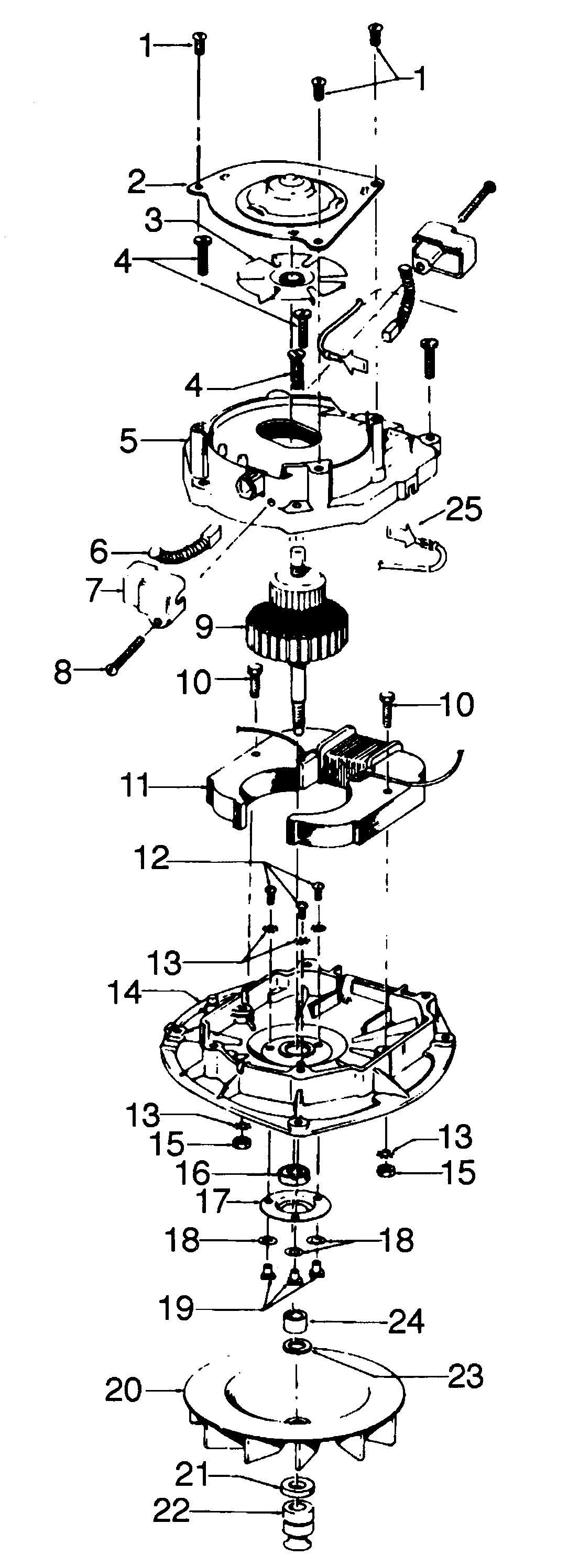 Hoover U4321--- motor assembly diagram
