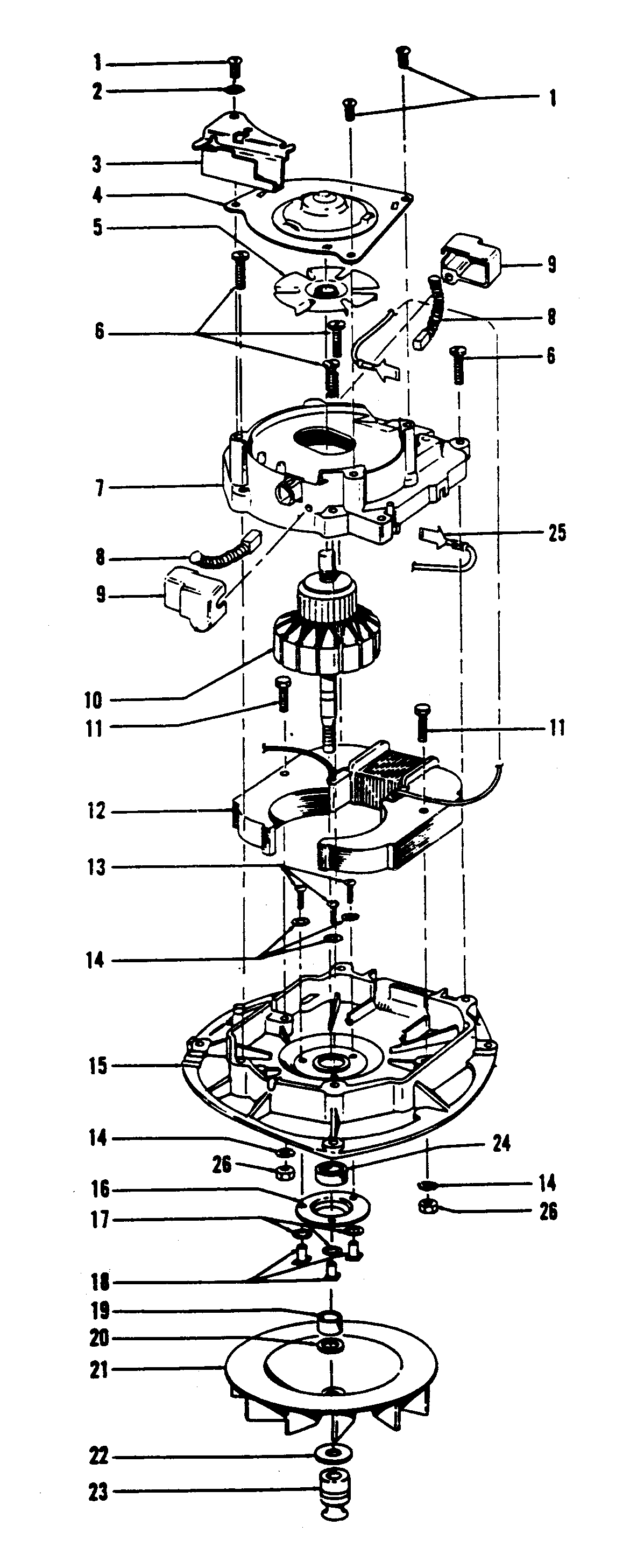 Hoover U4719900 motor assembly diagram