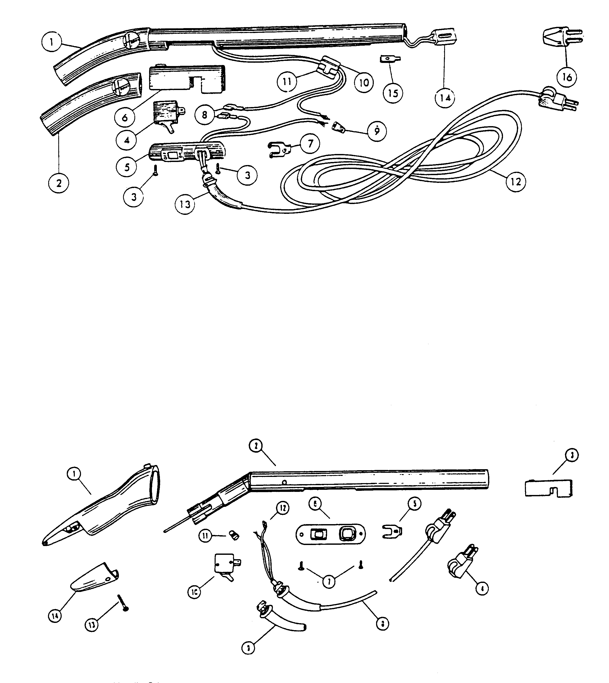 Hoover U5009 handle diagram