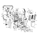 Hoover U5154-900 motor, hose, cleaningtools, handle diagram