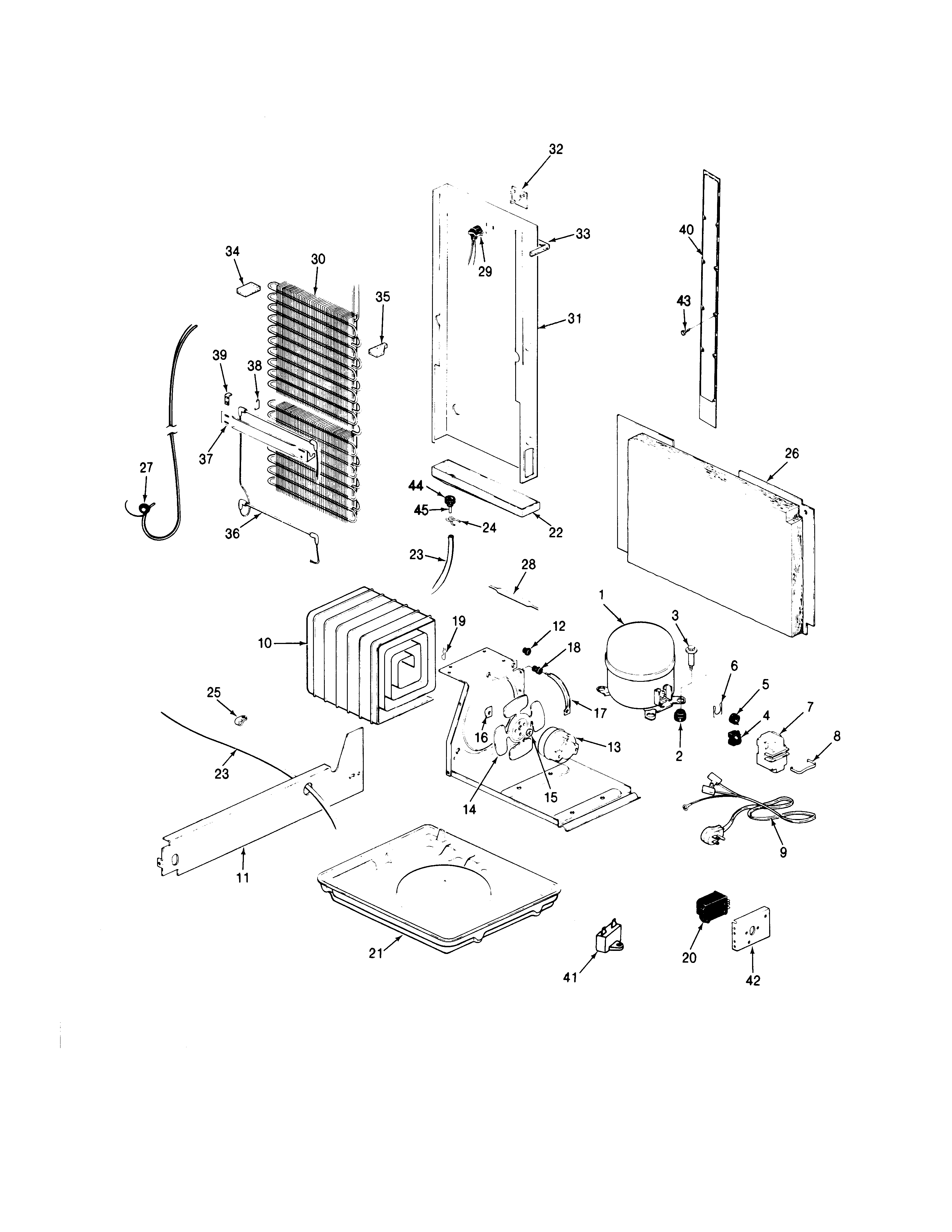 Maytag RSD20A-BM05B unit compartment & system diagram